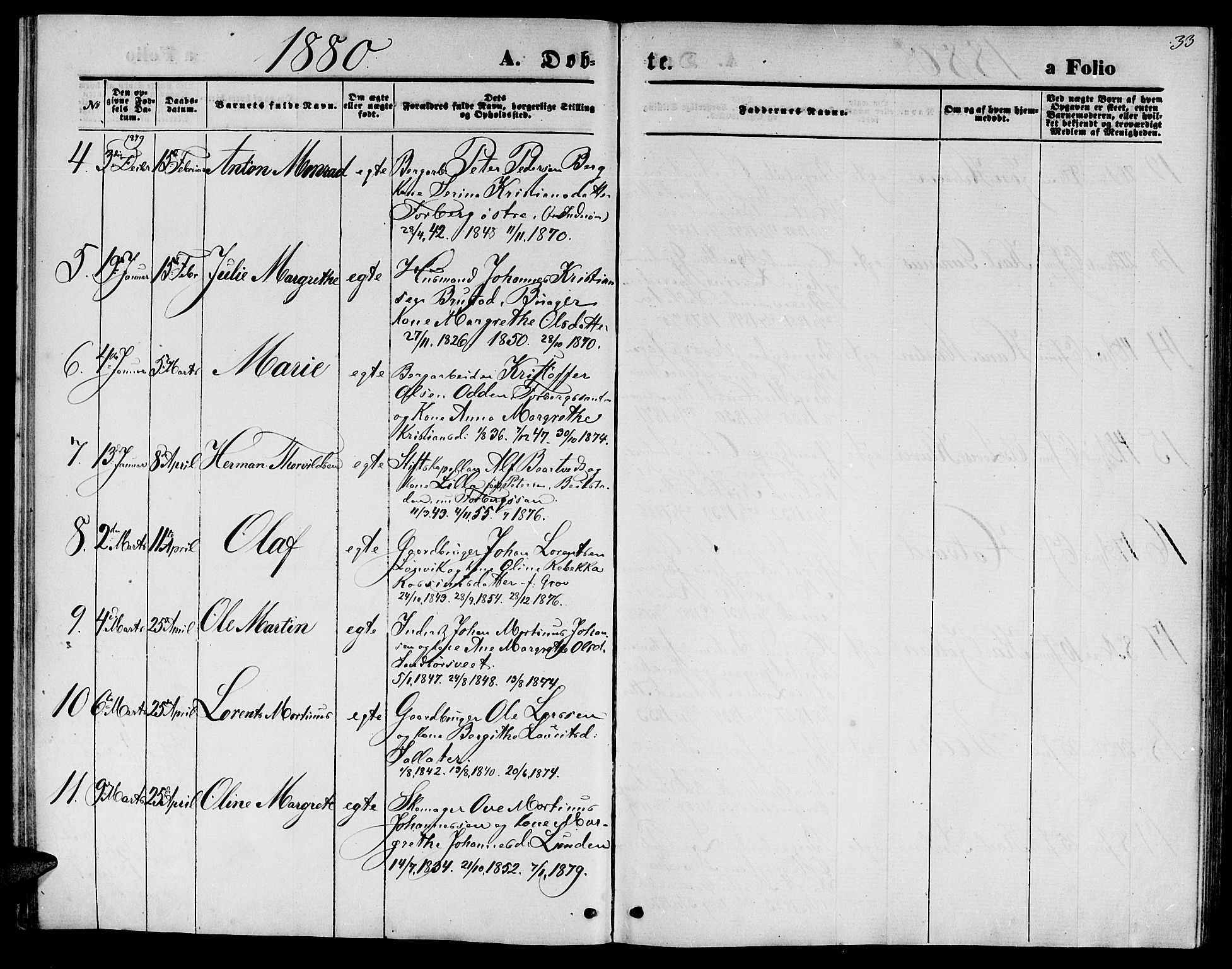 Ministerialprotokoller, klokkerbøker og fødselsregistre - Nord-Trøndelag, SAT/A-1458/722/L0225: Parish register (copy) no. 722C01, 1871-1888, p. 33