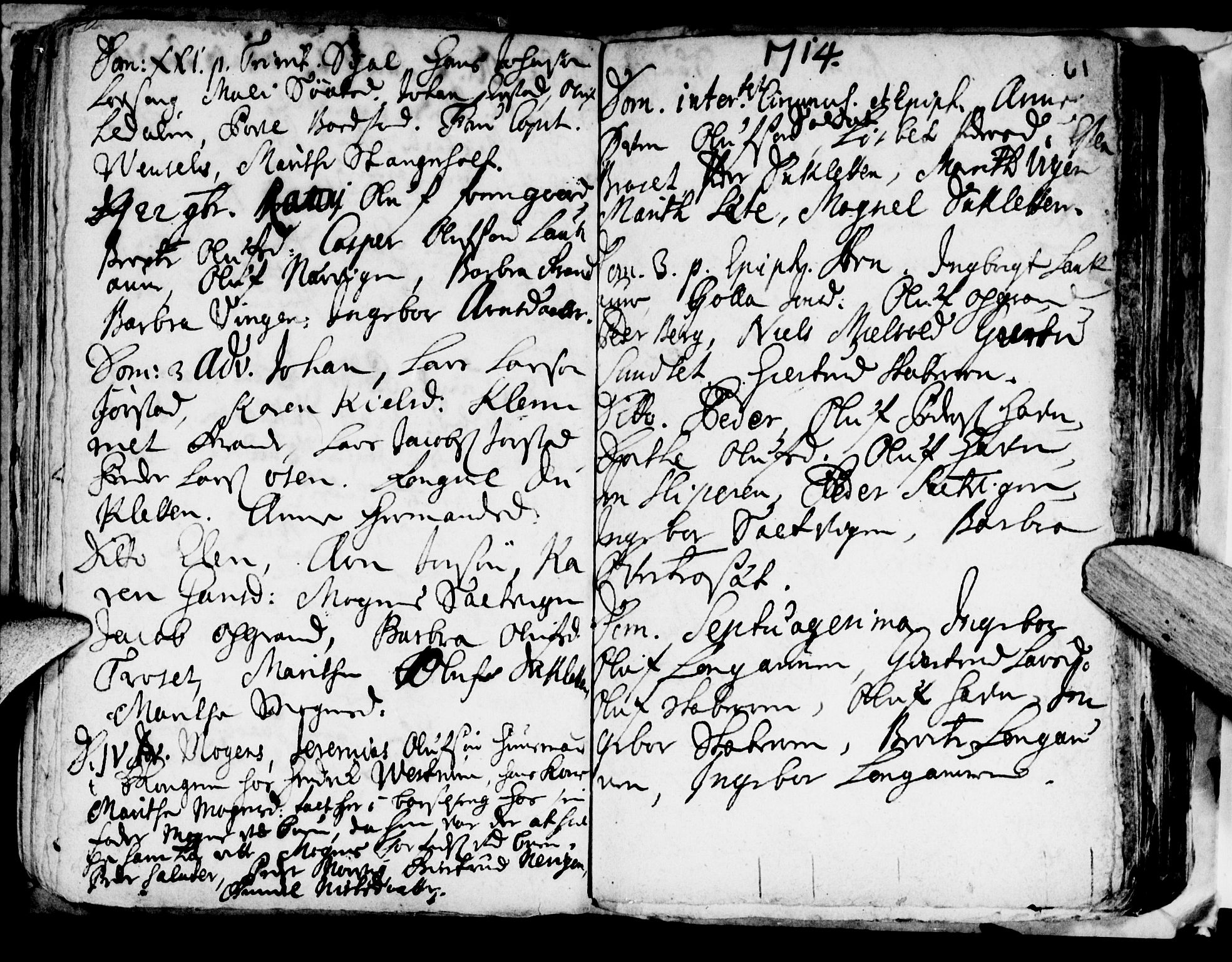 Ministerialprotokoller, klokkerbøker og fødselsregistre - Nord-Trøndelag, SAT/A-1458/722/L0214: Parish register (official) no. 722A01, 1692-1718, p. 61
