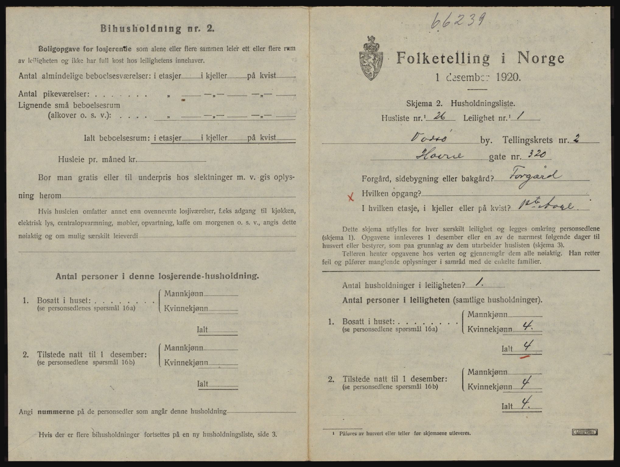 SATØ, 1920 census for Vadsø, 1920, p. 1032