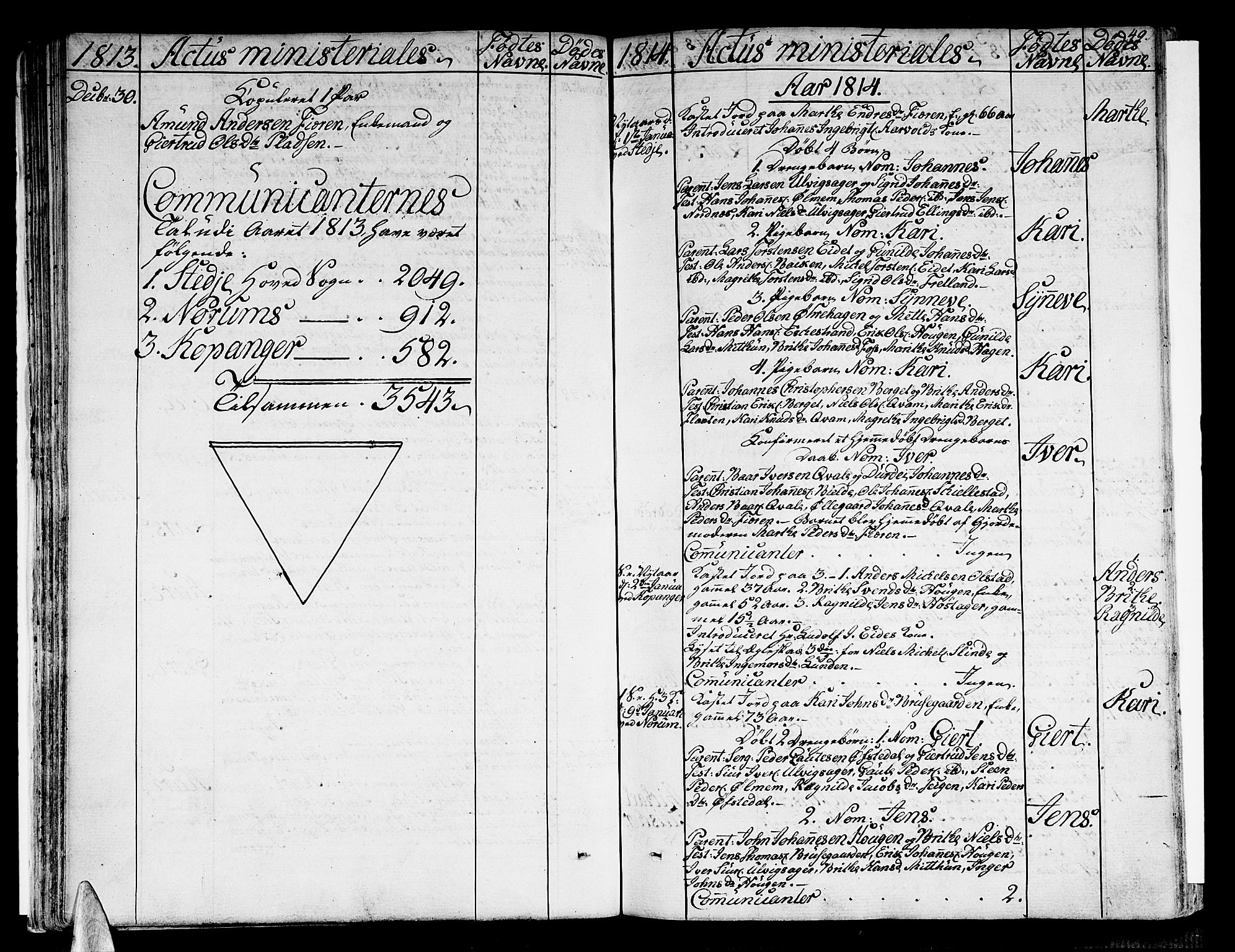 Sogndal sokneprestembete, AV/SAB-A-81301/H/Haa/Haaa/L0009: Parish register (official) no. A 9, 1809-1821, p. 49