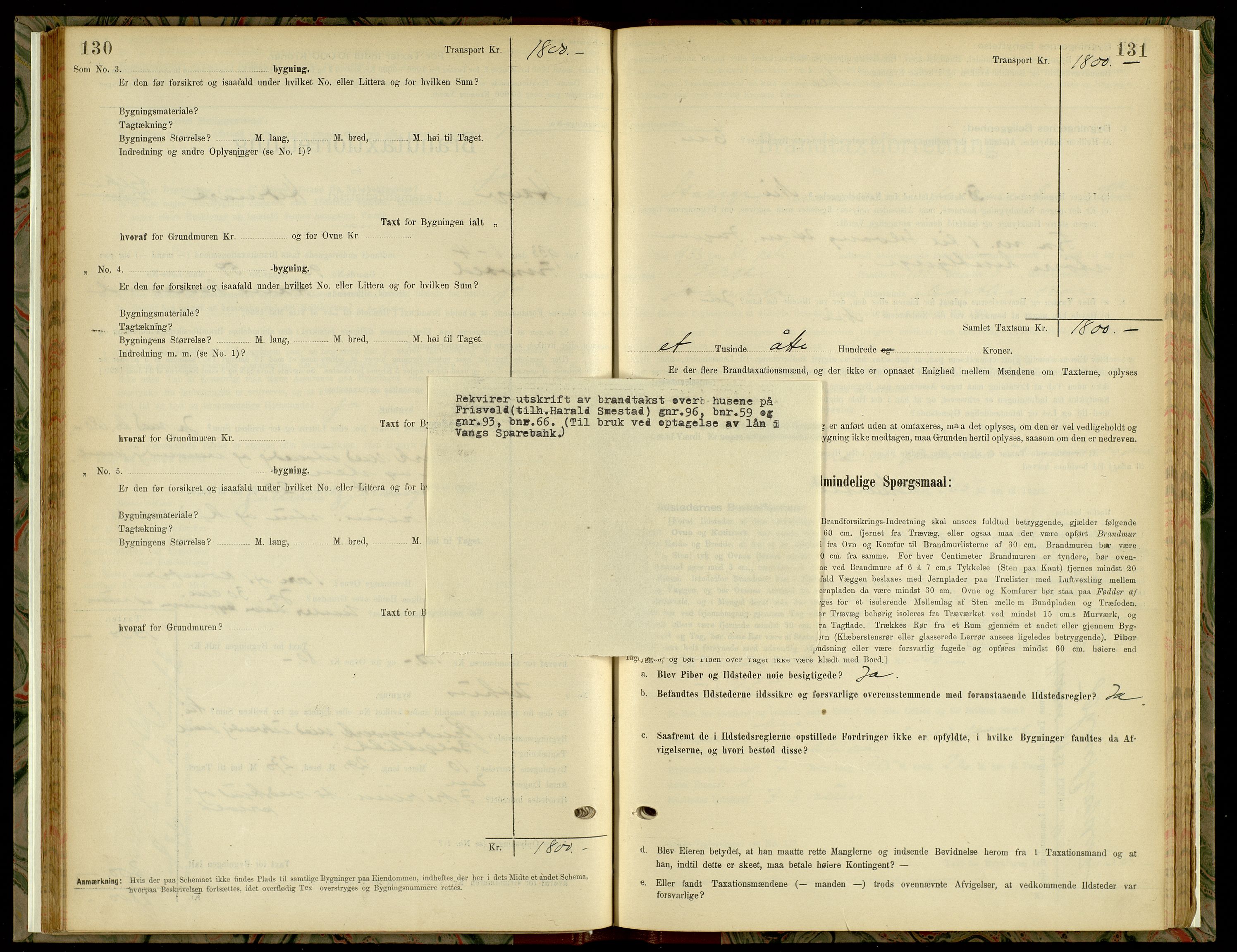 Norges Brannkasse, Stange, AV/SAH-NBRANS-009/F/L0005: Branntakstprotokoll, 1899-1939
