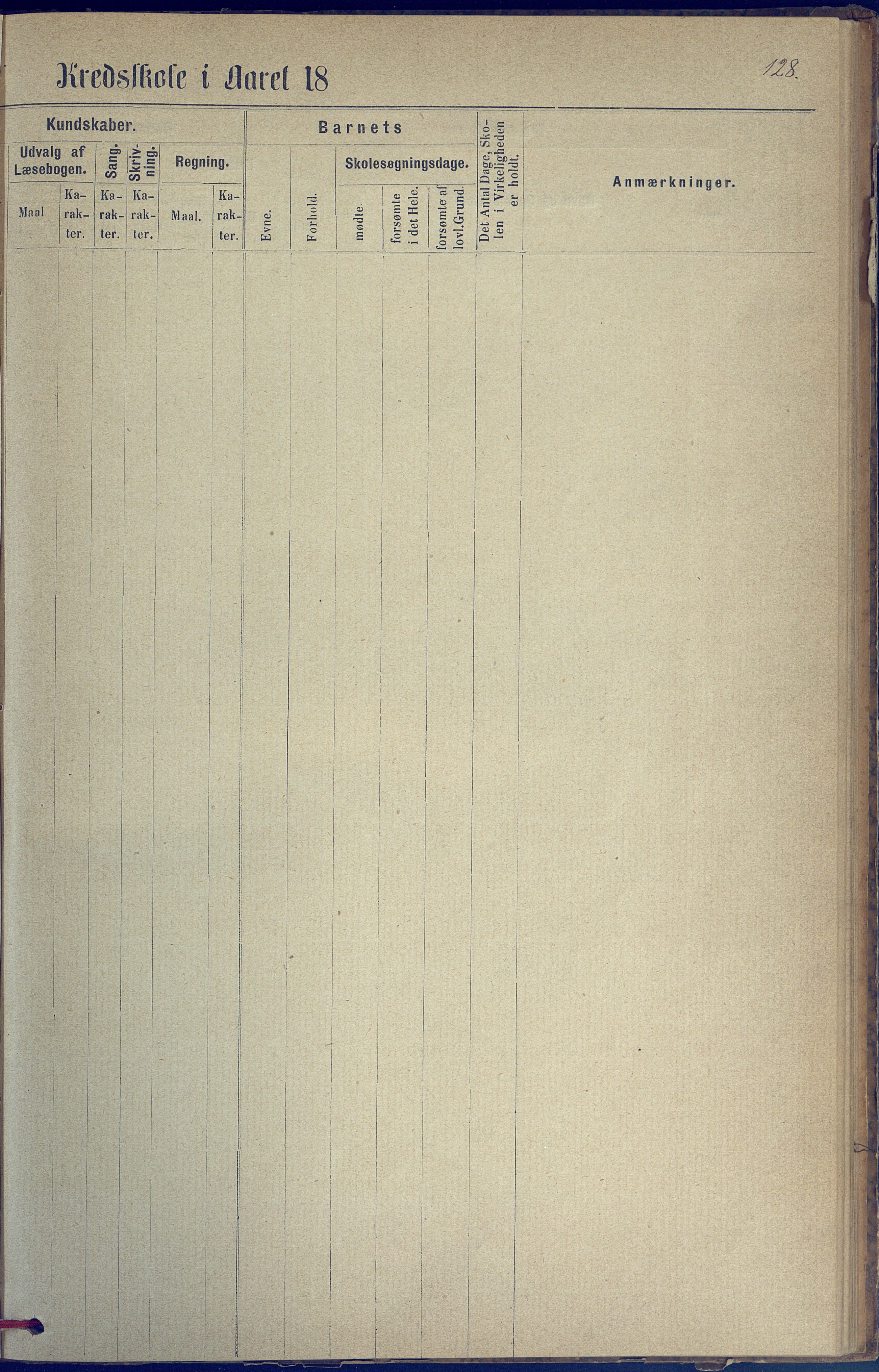 Hisøy kommune frem til 1991, AAKS/KA0922-PK/31/L0005: Skoleprotokoll, 1877-1892, p. 128