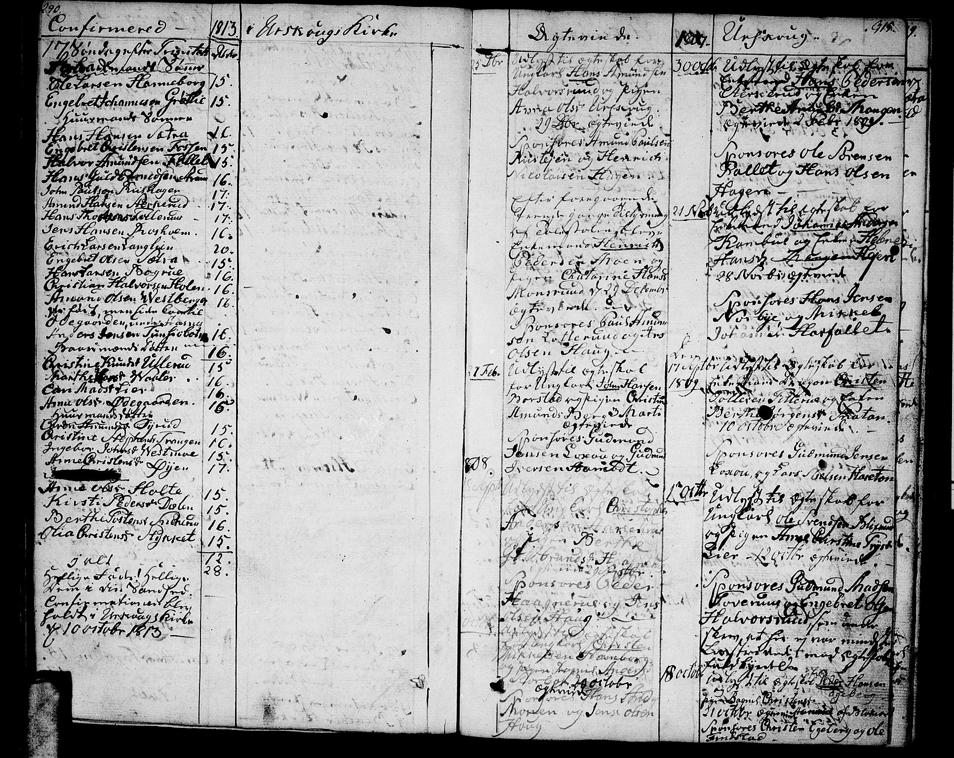 Aurskog prestekontor Kirkebøker, SAO/A-10304a/F/Fa/L0004: Parish register (official) no. I 4, 1807-1814, p. 290