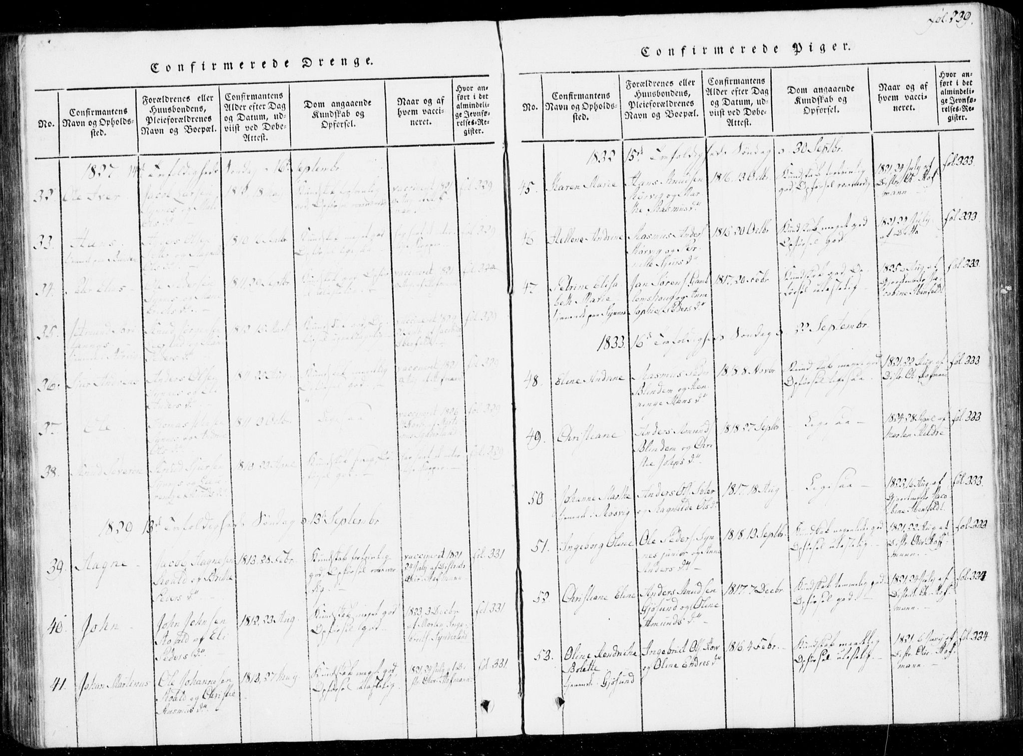 Ministerialprotokoller, klokkerbøker og fødselsregistre - Møre og Romsdal, AV/SAT-A-1454/537/L0517: Parish register (official) no. 537A01, 1818-1862, p. 239