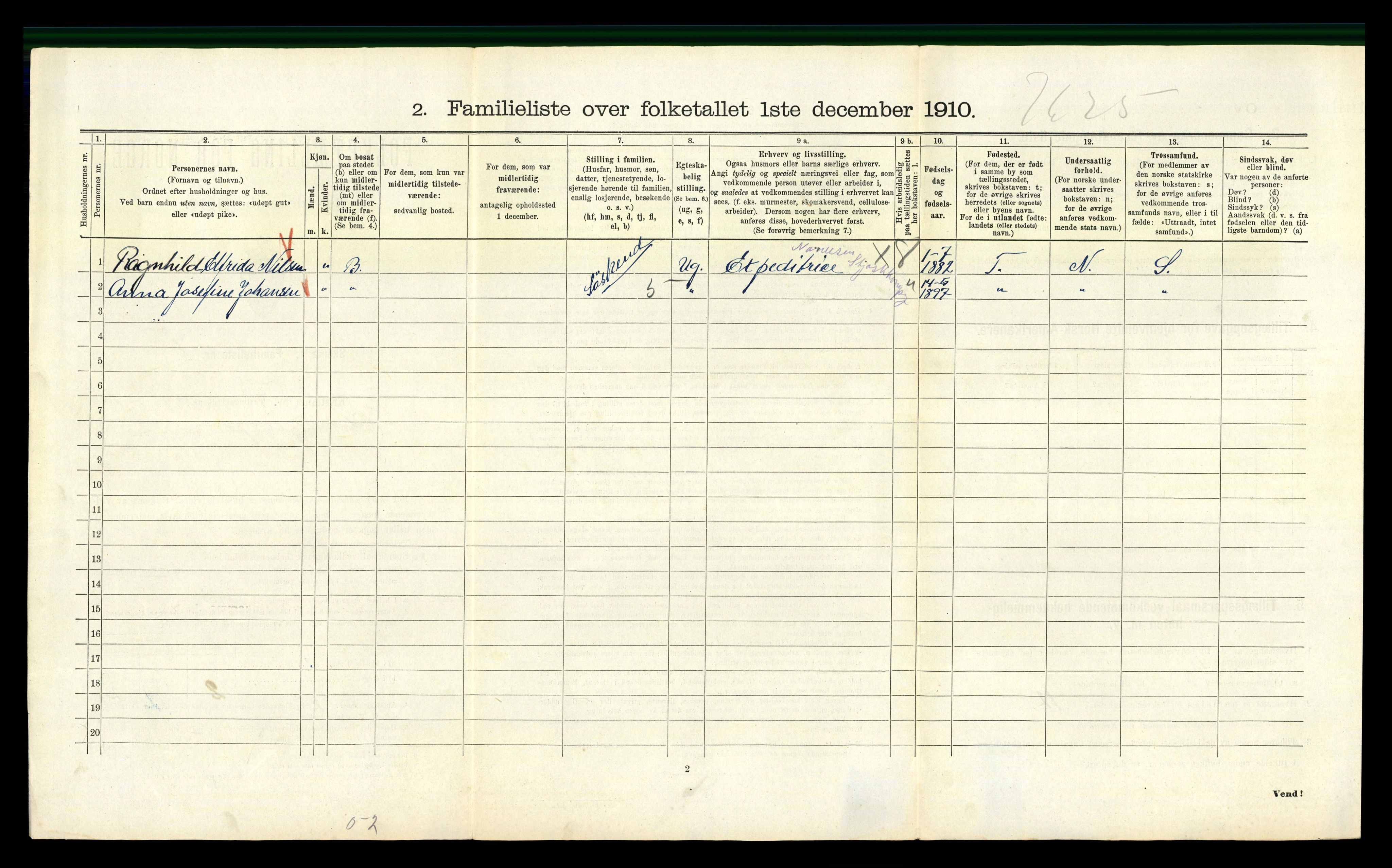 RA, 1910 census for Kristiania, 1910, p. 73724