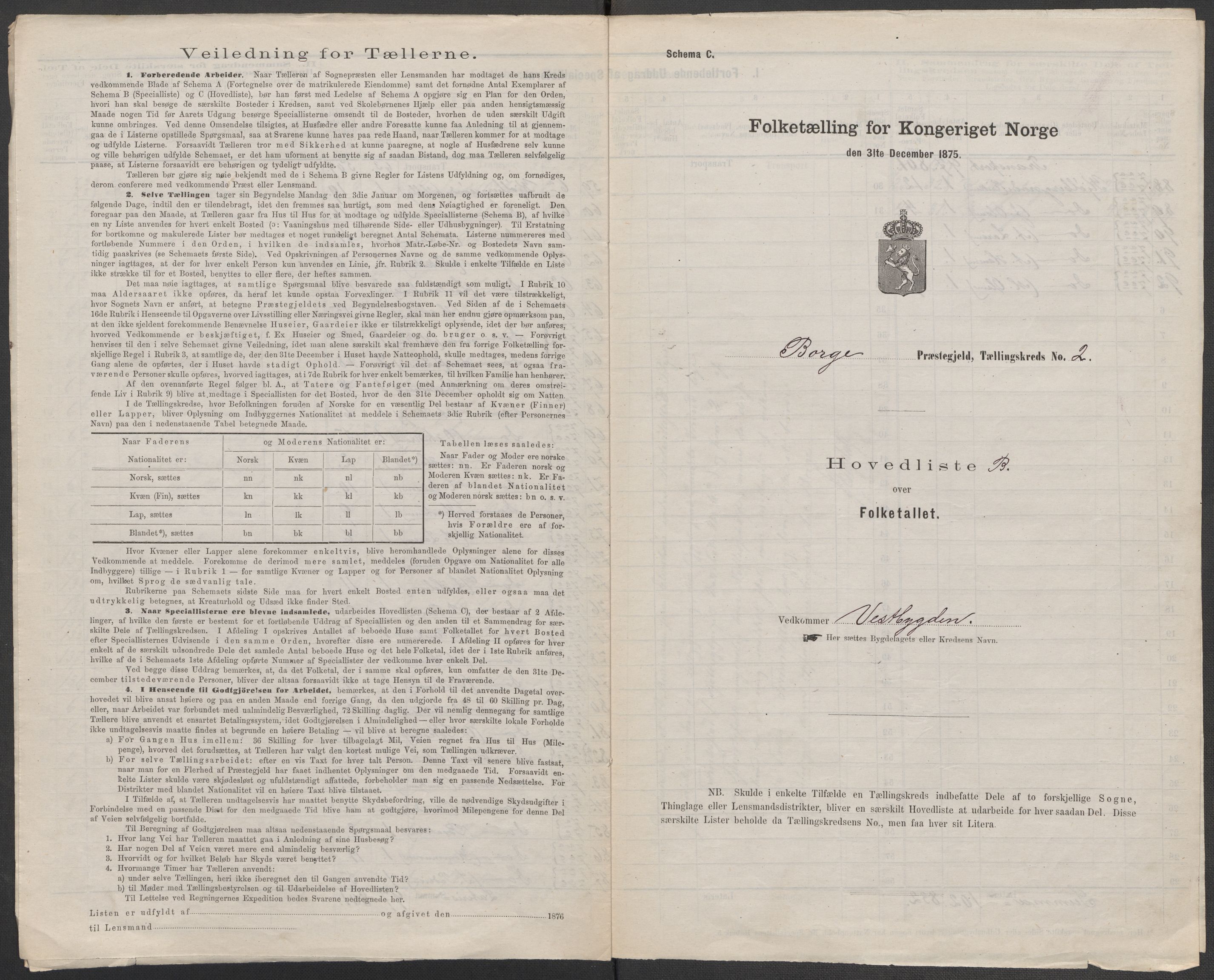 RA, 1875 census for 0113P Borge, 1875, p. 6