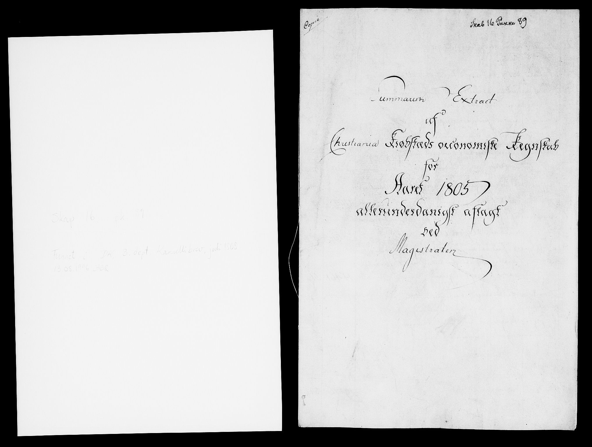 Danske Kanselli, Skapsaker, RA/EA-4061/F/L0129: Skap 16, pakke 82-96, 1725-1806, p. 279