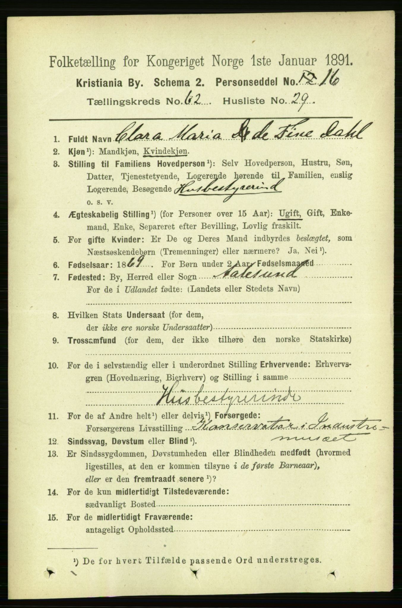 RA, 1891 census for 0301 Kristiania, 1891, p. 33642