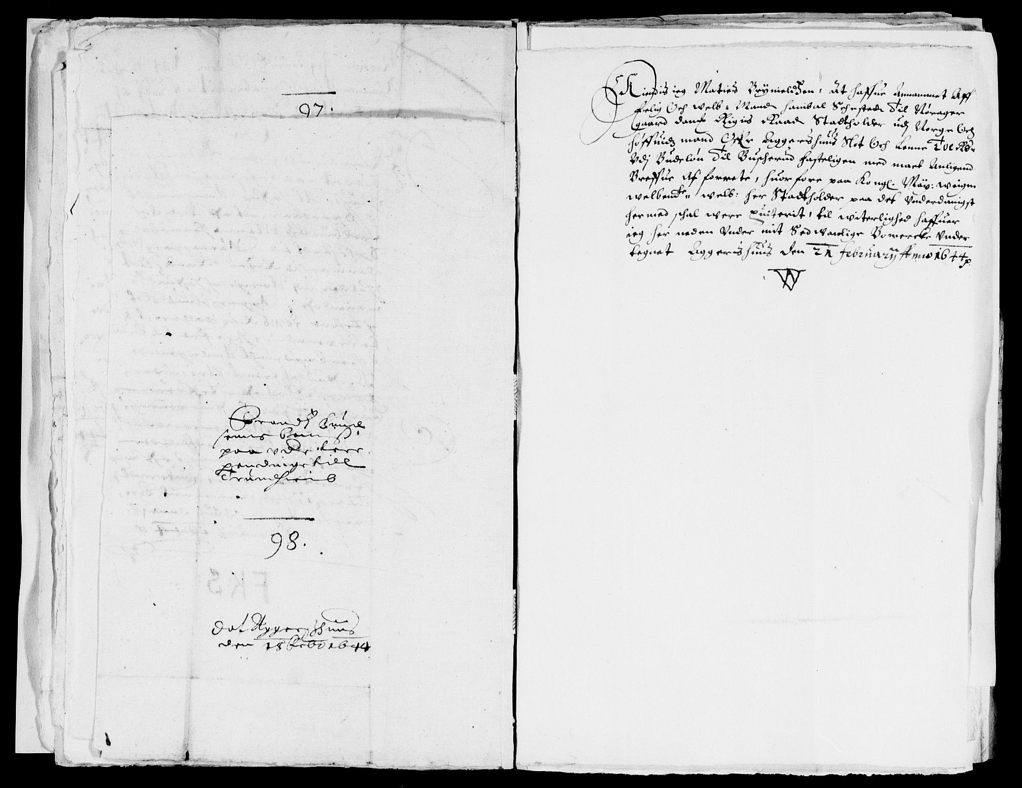 Rentekammeret inntil 1814, Reviderte regnskaper, Lensregnskaper, AV/RA-EA-5023/R/Rb/Rba/L0171: Akershus len, 1643-1644