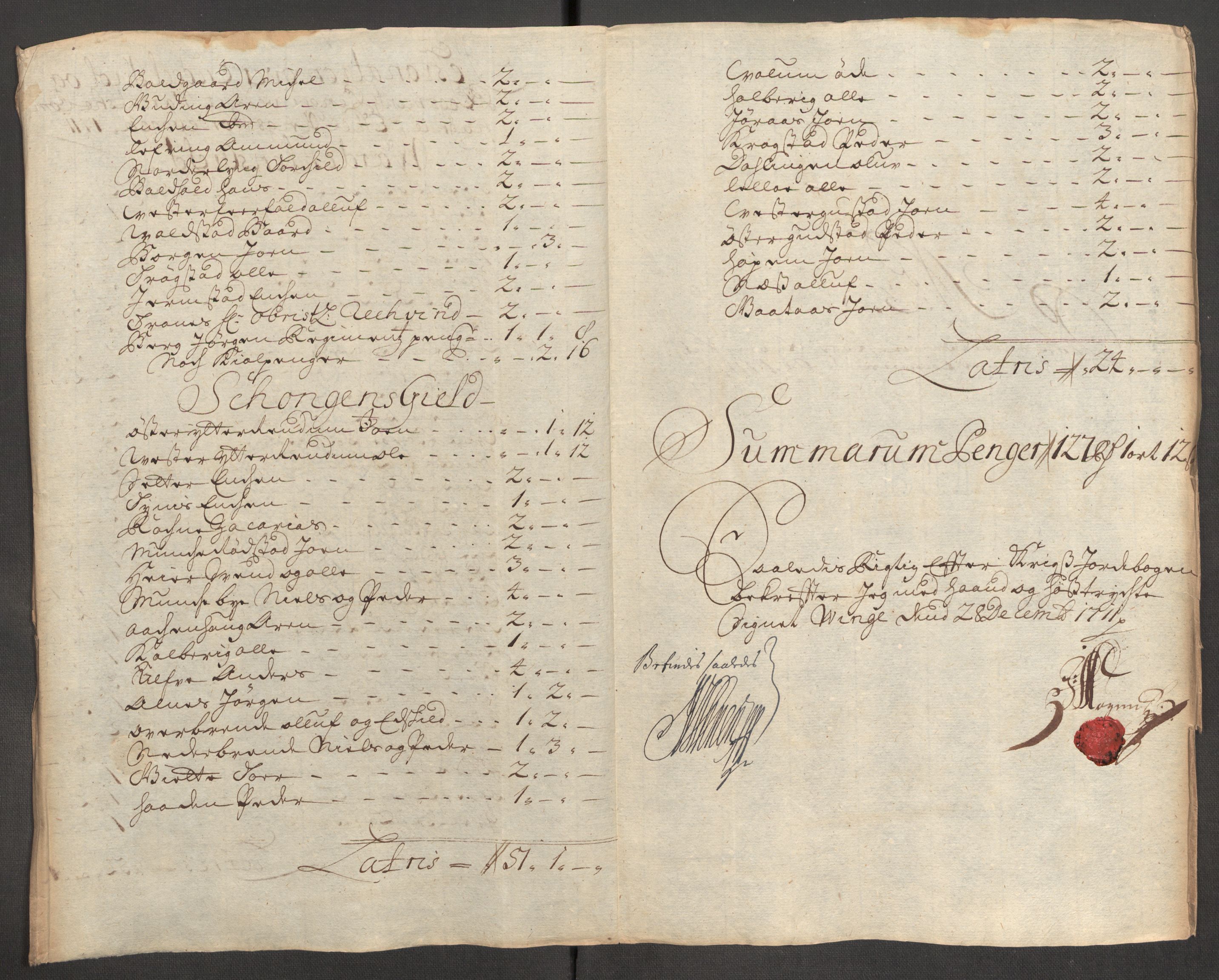 Rentekammeret inntil 1814, Reviderte regnskaper, Fogderegnskap, AV/RA-EA-4092/R62/L4201: Fogderegnskap Stjørdal og Verdal, 1711, p. 114