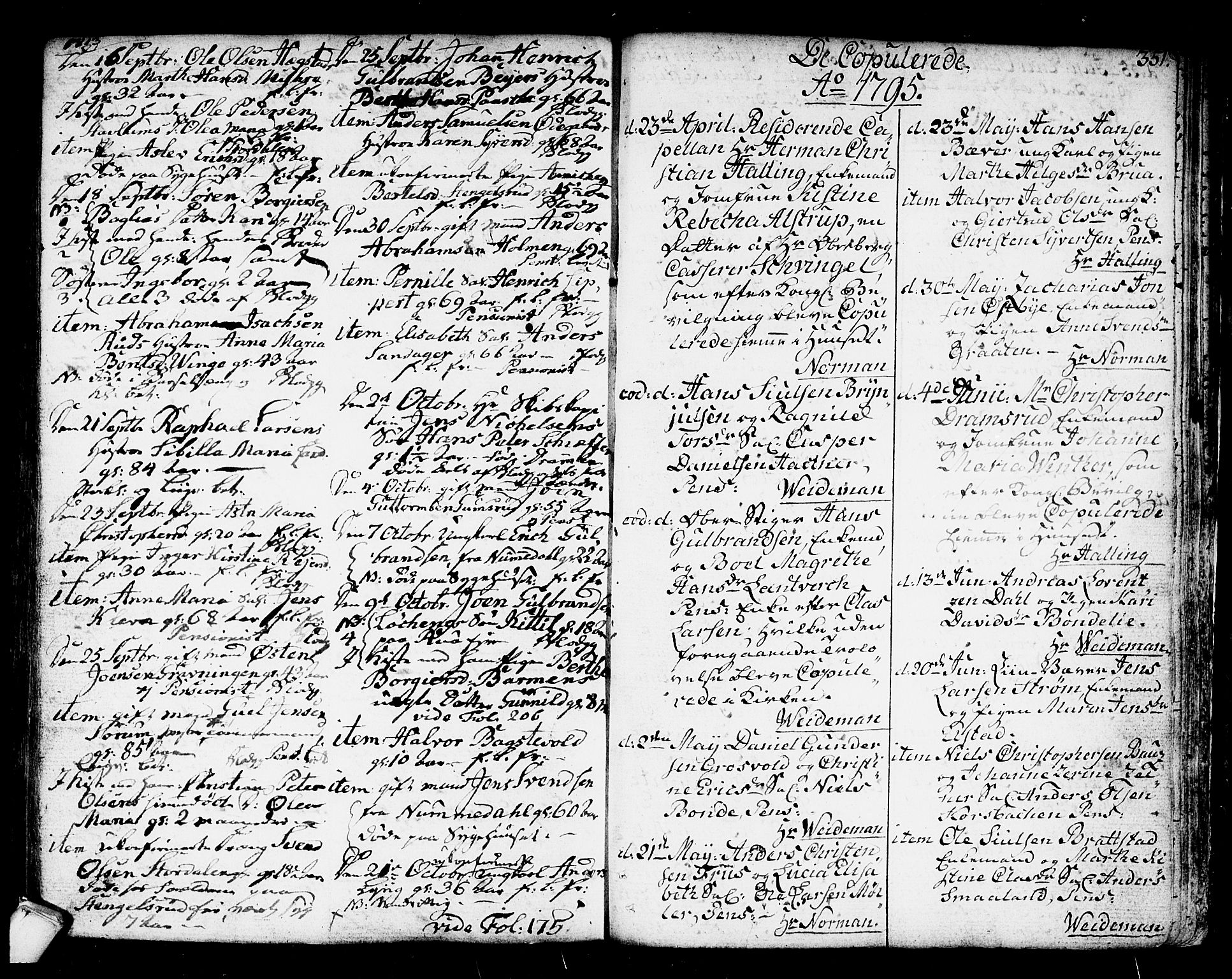 Kongsberg kirkebøker, SAKO/A-22/F/Fa/L0007: Parish register (official) no. I 7, 1795-1816, p. 351
