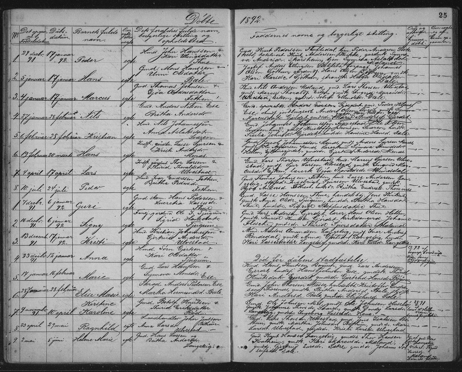 Balestrand sokneprestembete, AV/SAB-A-79601/H/Hab/Haba/L0002: Parish register (copy) no. A 2, 1880-1919, p. 25