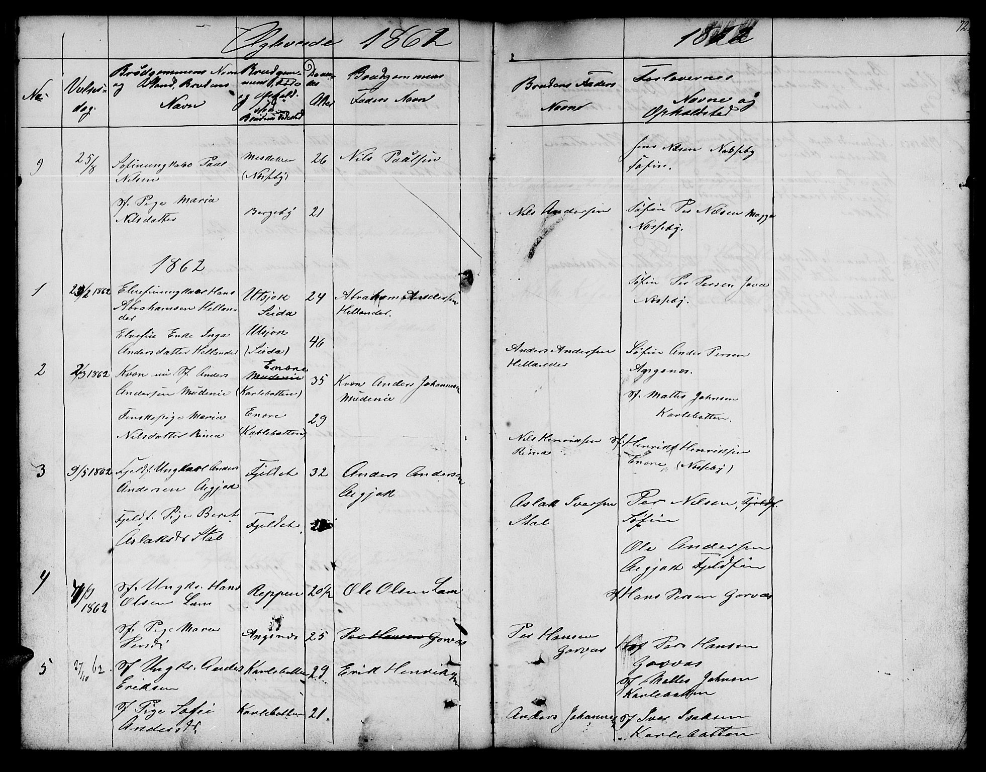 Nesseby sokneprestkontor, SATØ/S-1330/H/Hb/L0001klokker: Parish register (copy) no. 1, 1844-1861, p. 72
