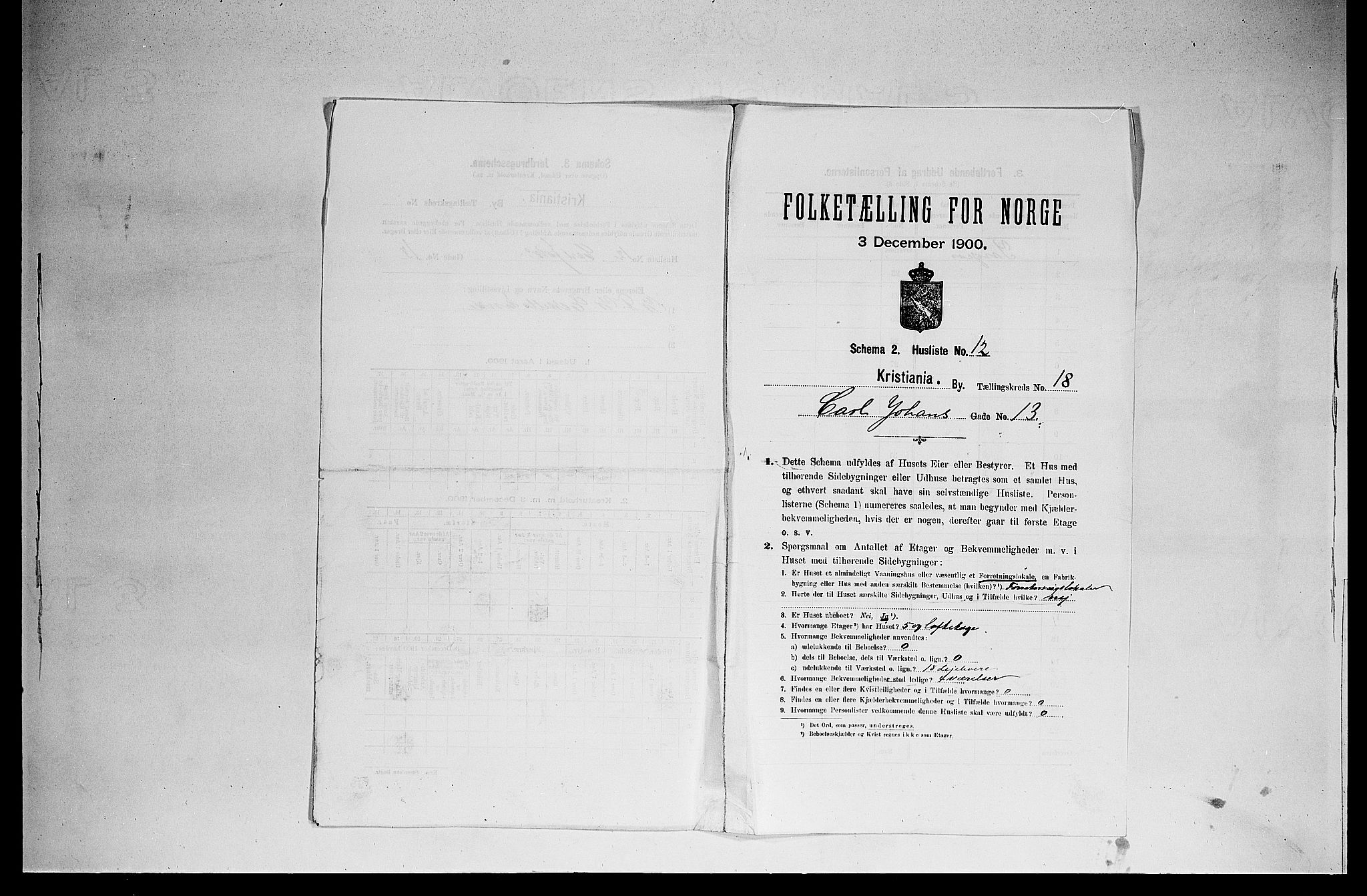 SAO, 1900 census for Kristiania, 1900, p. 11390