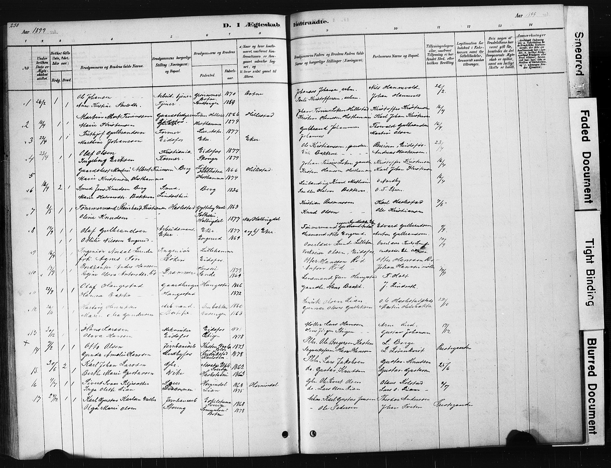 Hof kirkebøker, AV/SAKO-A-64/G/Ga/L0004: Parish register (copy) no. I 4, 1878-1930, p. 230