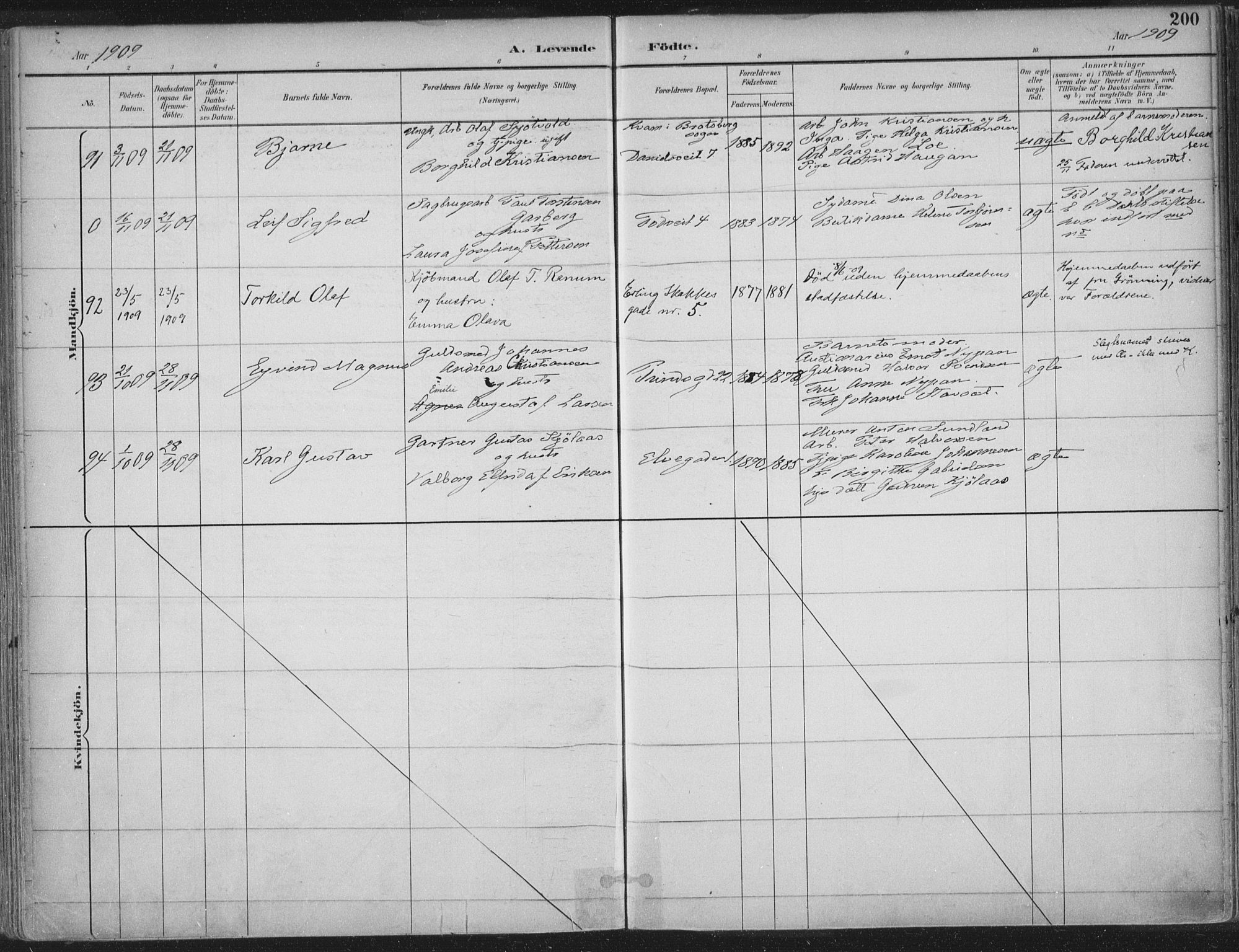 Ministerialprotokoller, klokkerbøker og fødselsregistre - Sør-Trøndelag, AV/SAT-A-1456/601/L0062: Parish register (official) no. 601A30, 1891-1911, p. 200