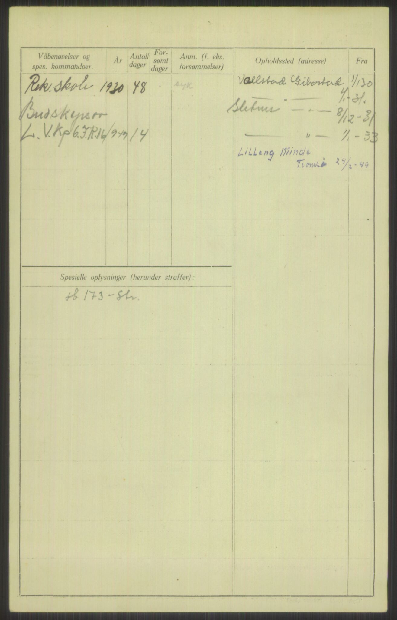 Forsvaret, Troms infanteriregiment nr. 16, AV/RA-RAFA-3146/P/Pa/L0014: Rulleblad for regimentets menige mannskaper, årsklasse 1930, 1930, p. 1086