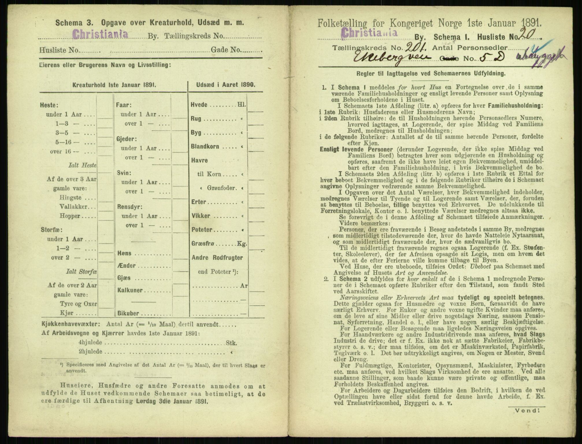 RA, 1891 census for 0301 Kristiania, 1891, p. 120922