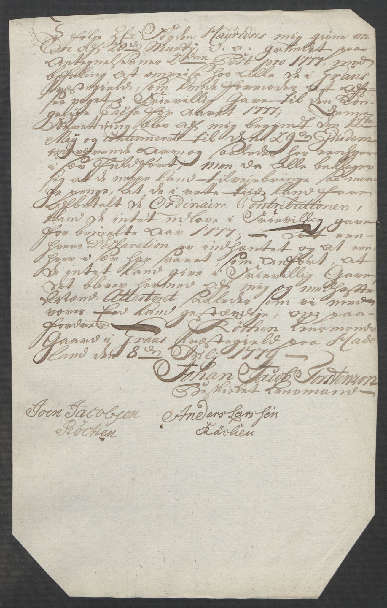 Rentekammeret inntil 1814, Reviderte regnskaper, Fogderegnskap, AV/RA-EA-4092/R19/L1399: Fogderegnskap Toten, Hadeland og Vardal, 1762-1783, p. 462