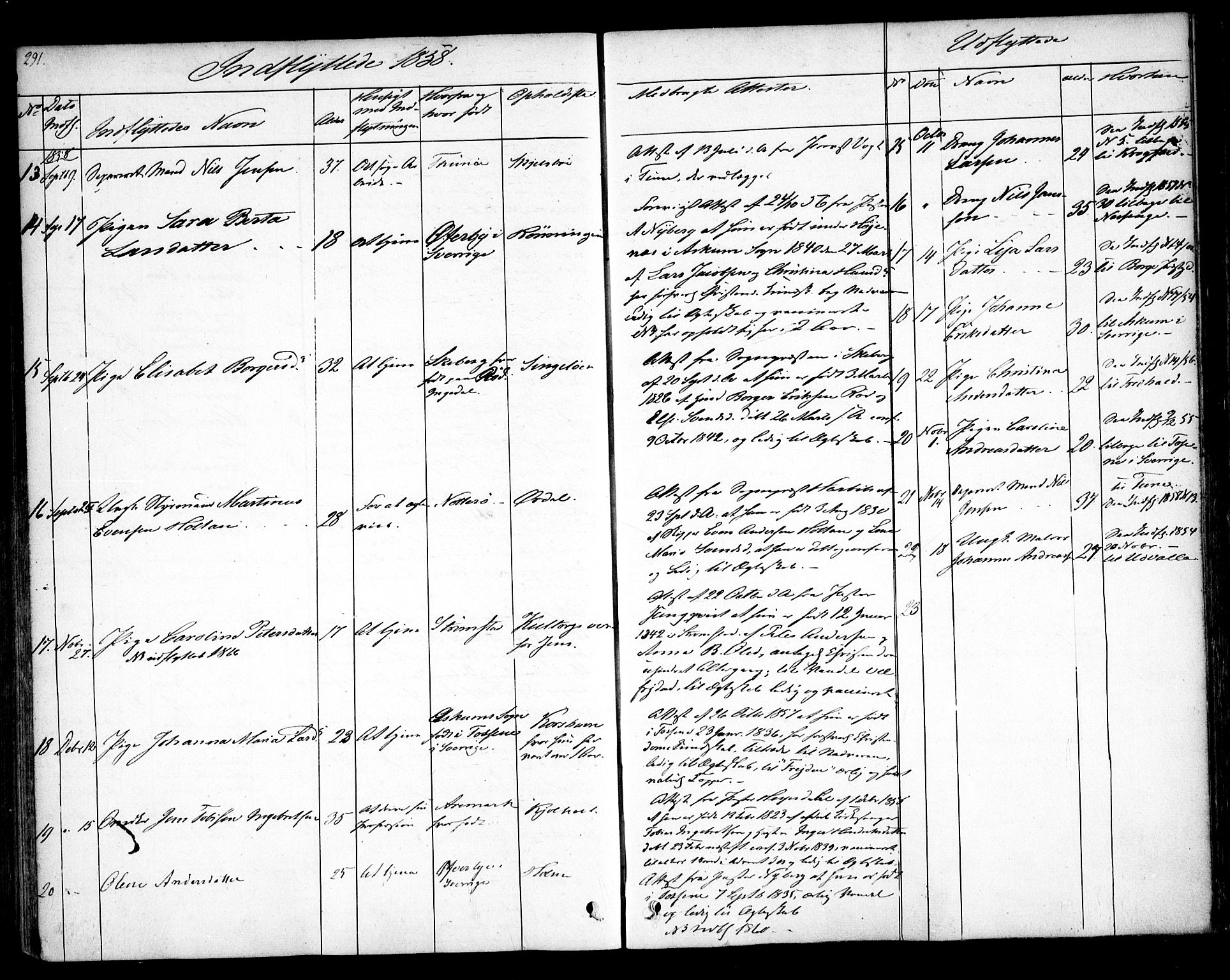 Hvaler prestekontor Kirkebøker, SAO/A-2001/F/Fa/L0006: Parish register (official) no. I 6, 1846-1863, p. 291