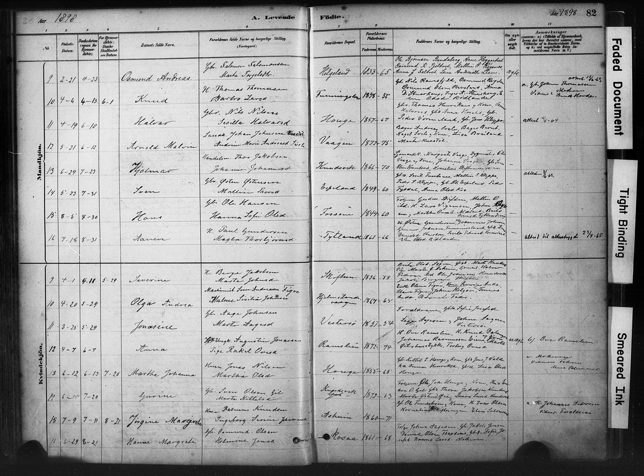 Hjelmeland sokneprestkontor, AV/SAST-A-101843/01/IV/L0014: Parish register (official) no. A 14, 1879-1900, p. 82