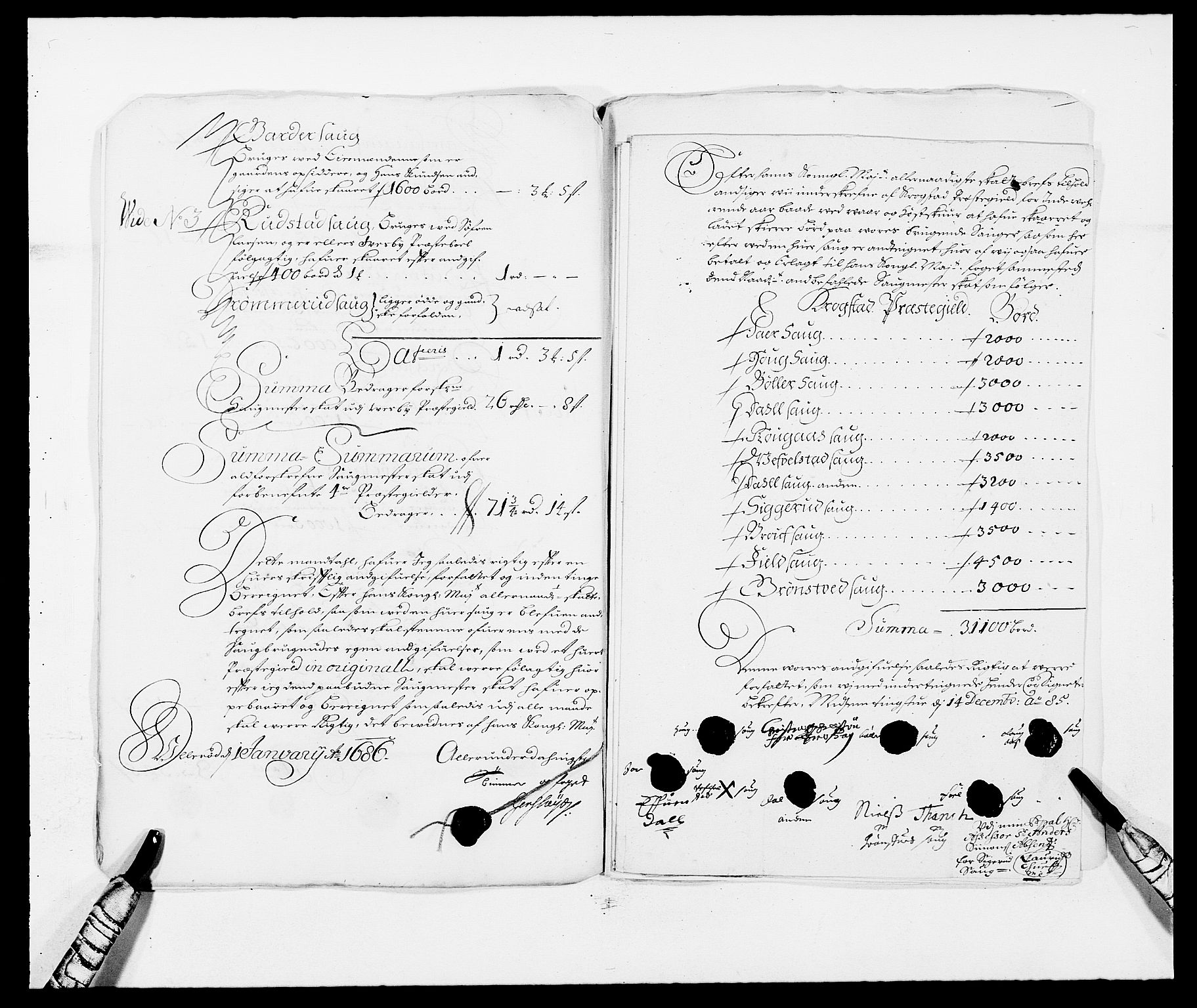 Rentekammeret inntil 1814, Reviderte regnskaper, Fogderegnskap, RA/EA-4092/R09/L0433: Fogderegnskap Follo, 1685-1686, p. 179