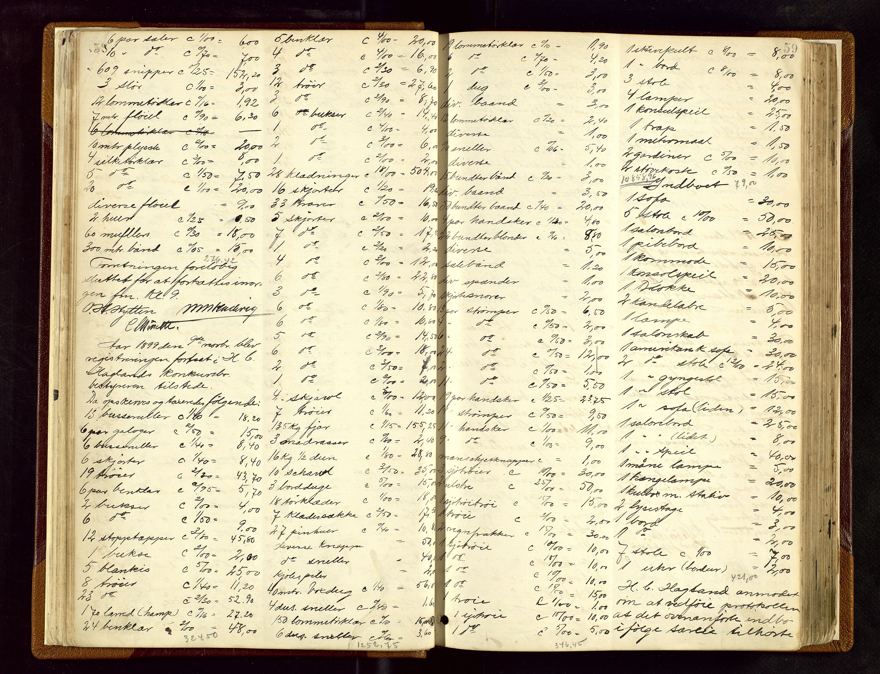 Haugesund tingrett, AV/SAST-A-101415/01/IV/IVB/L0003: Skifteregistreringsprotokoll, med register, 1898-1914, p. 58-59