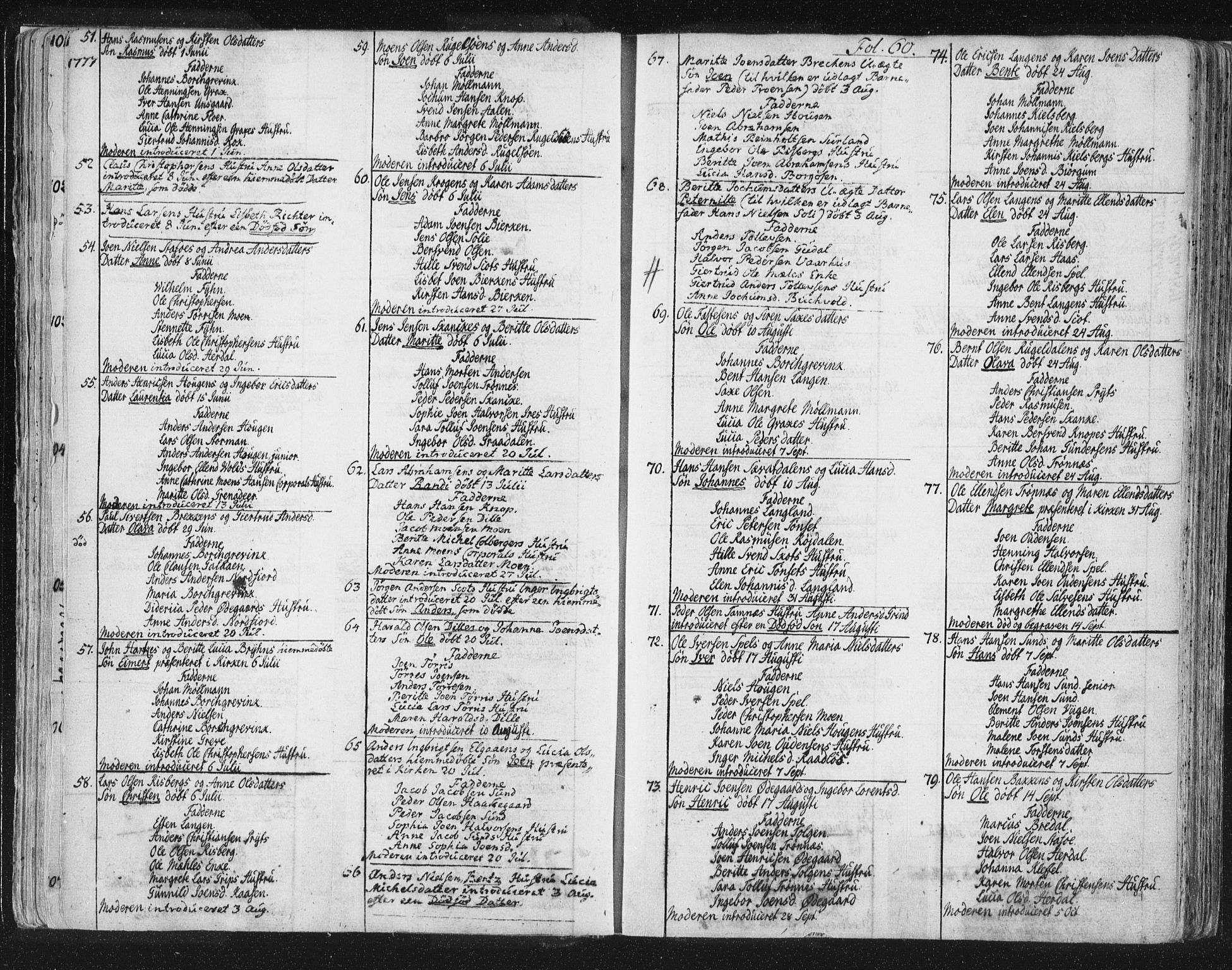 Ministerialprotokoller, klokkerbøker og fødselsregistre - Sør-Trøndelag, SAT/A-1456/681/L0926: Parish register (official) no. 681A04, 1767-1797, p. 60