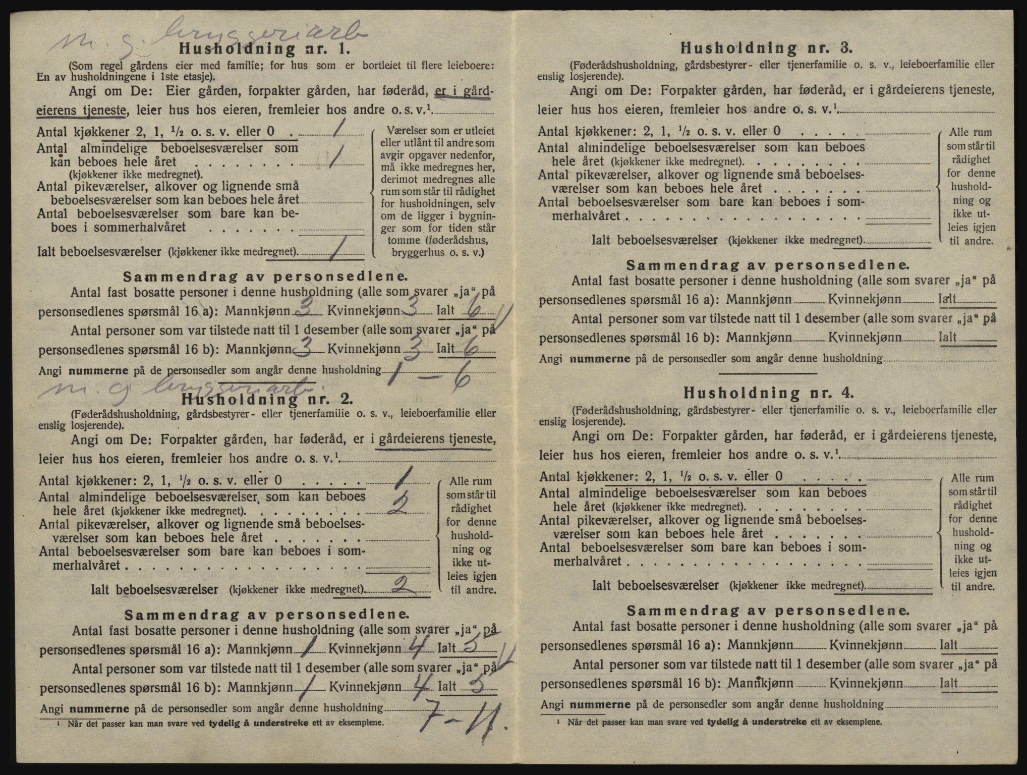 SAO, 1920 census for Glemmen, 1920, p. 1022