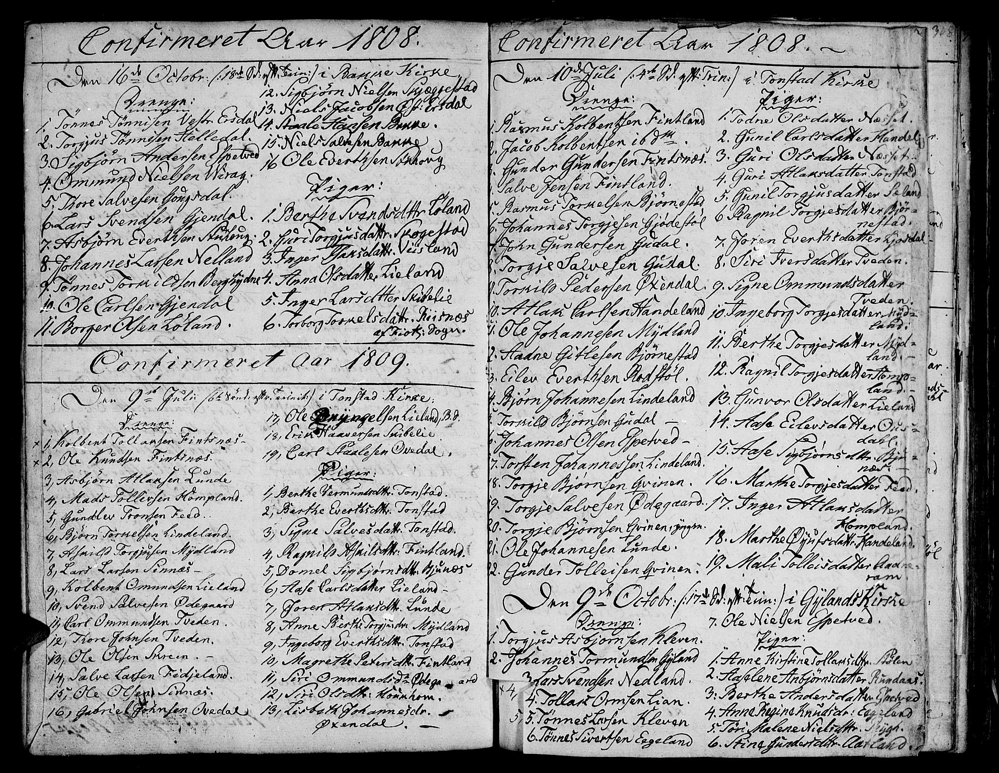 Bakke sokneprestkontor, SAK/1111-0002/F/Fa/Faa/L0002: Parish register (official) no. A 2, 1780-1816, p. 307