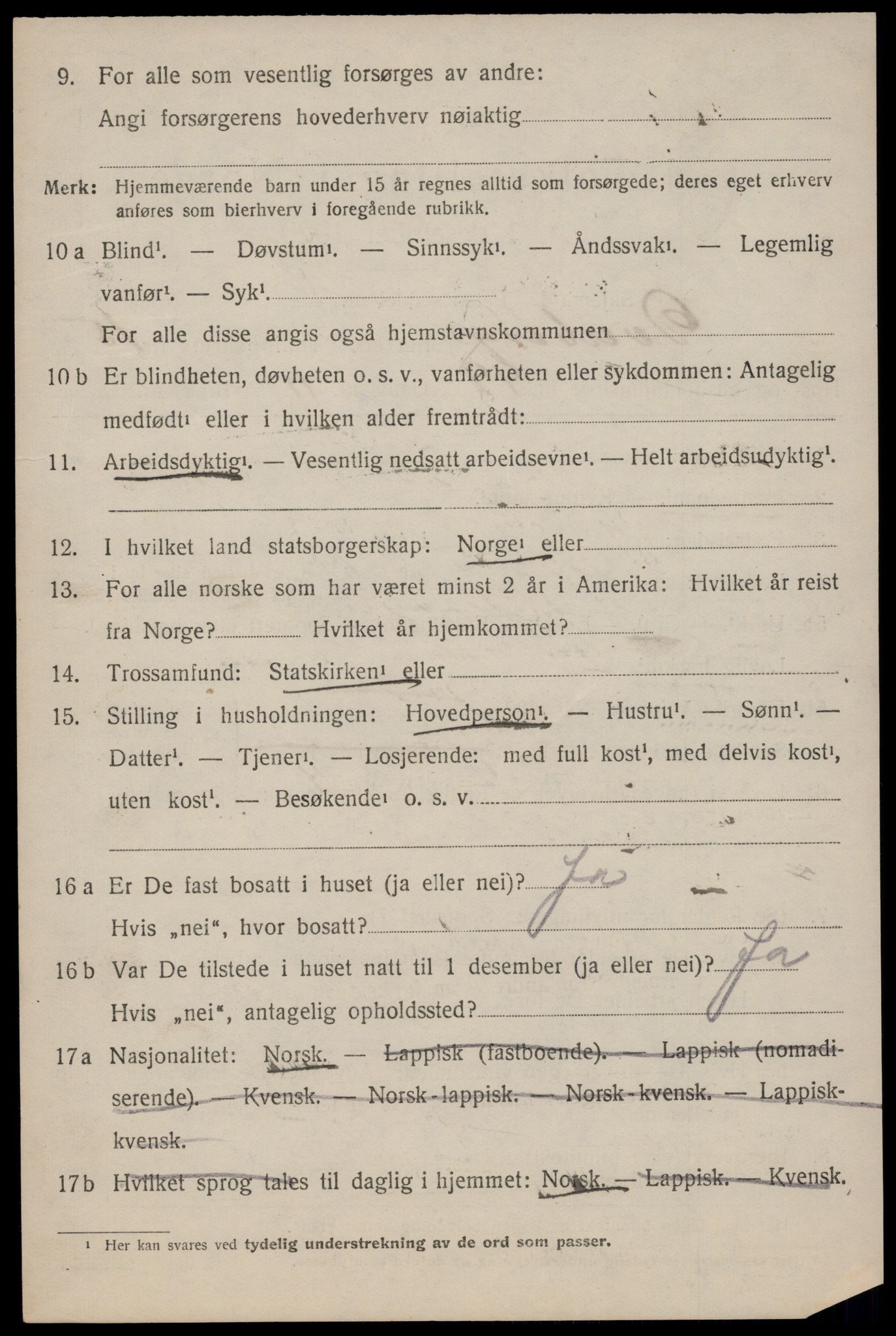 SAT, 1920 census for Dverberg, 1920, p. 11545