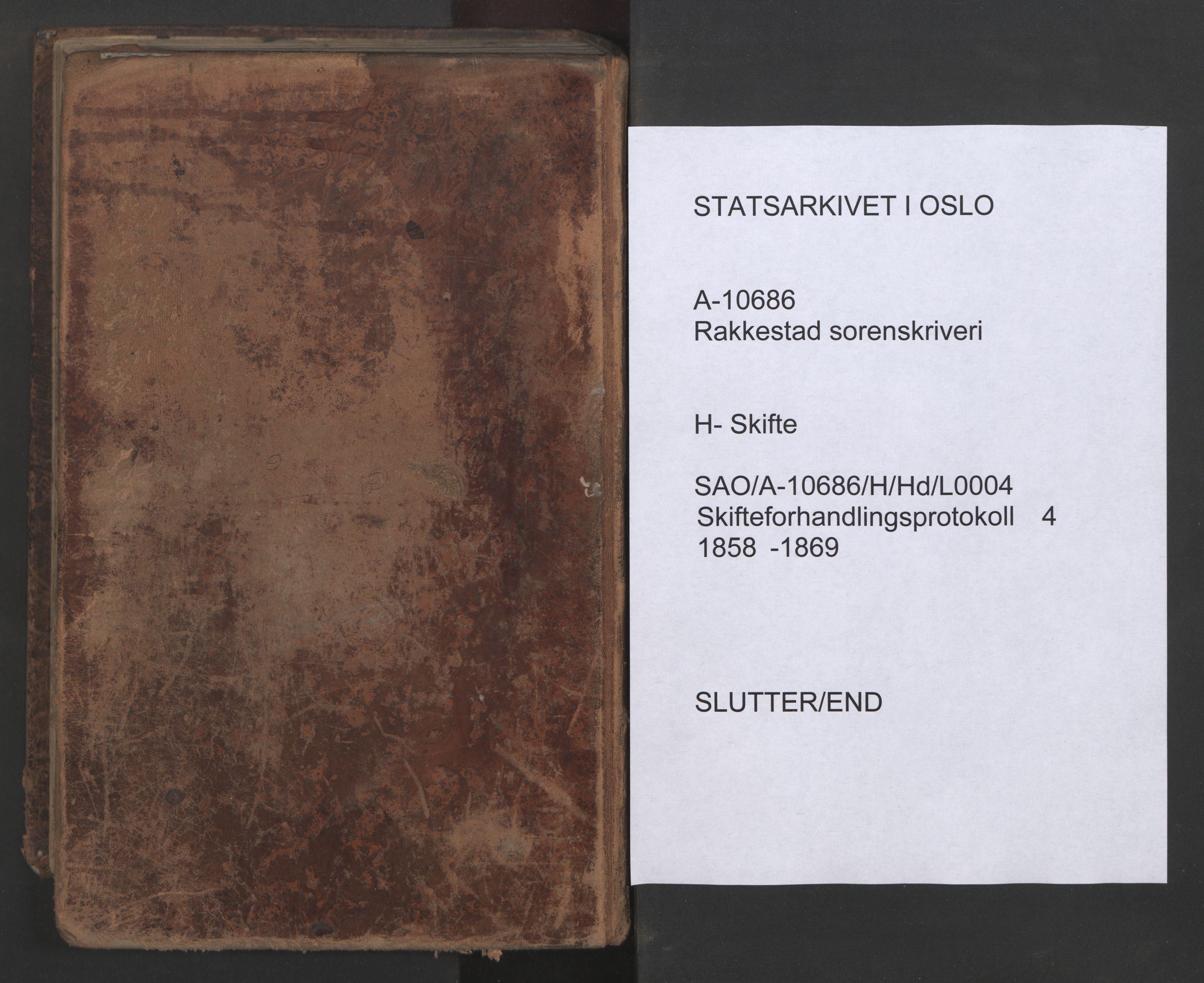 Rakkestad sorenskriveri, SAO/A-10686/H/Hd/L0004: Skifteforhandlingsprotokoller, 1858-1869