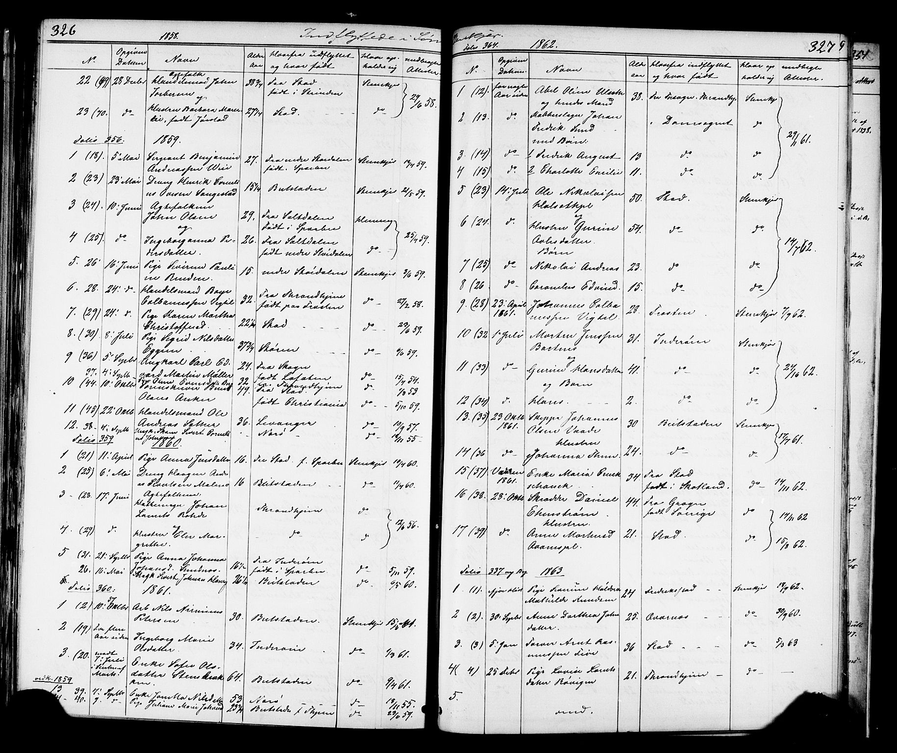 Ministerialprotokoller, klokkerbøker og fødselsregistre - Nord-Trøndelag, AV/SAT-A-1458/739/L0367: Parish register (official) no. 739A01 /1, 1838-1868, p. 326-327