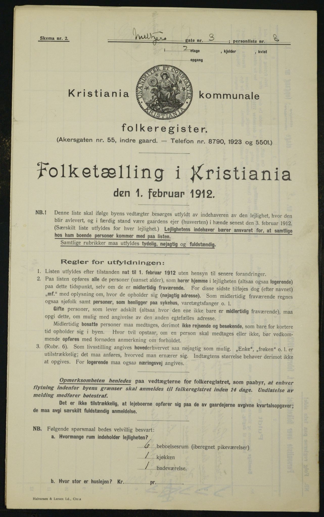 OBA, Municipal Census 1912 for Kristiania, 1912, p. 65670