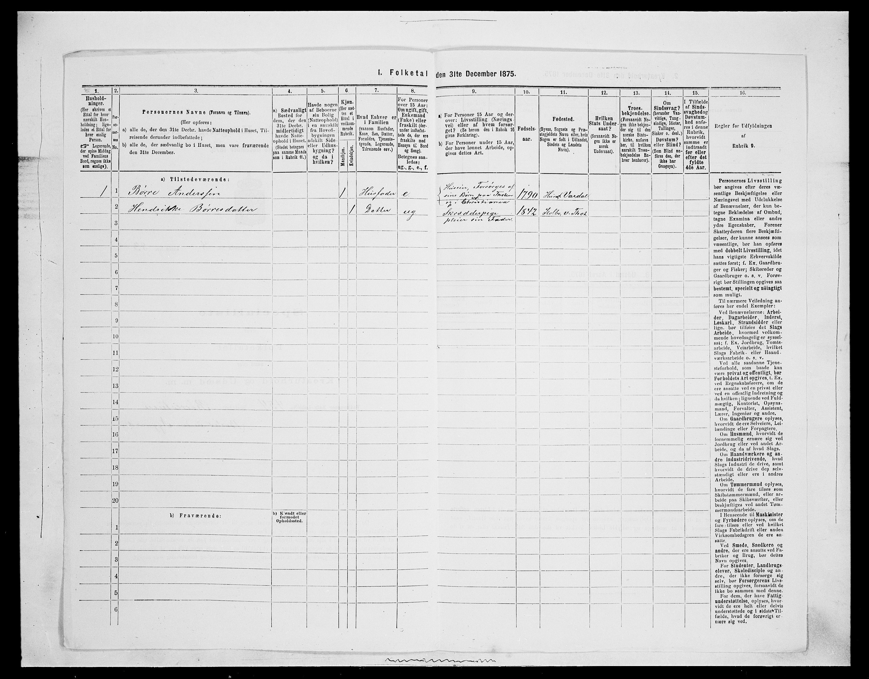 SAH, 1875 census for 0529P Vestre Toten, 1875, p. 1682