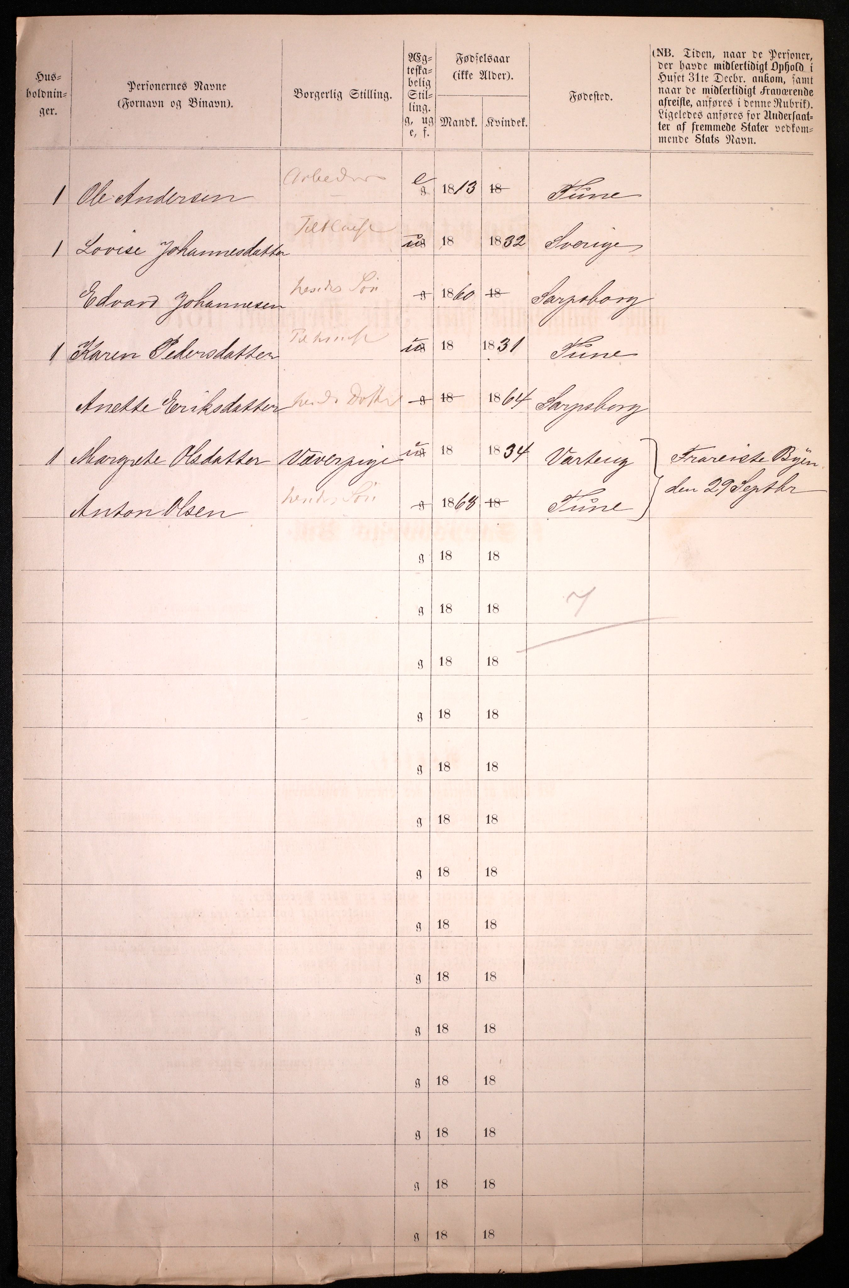 RA, 1870 census for 0102 Sarpsborg, 1870, p. 470