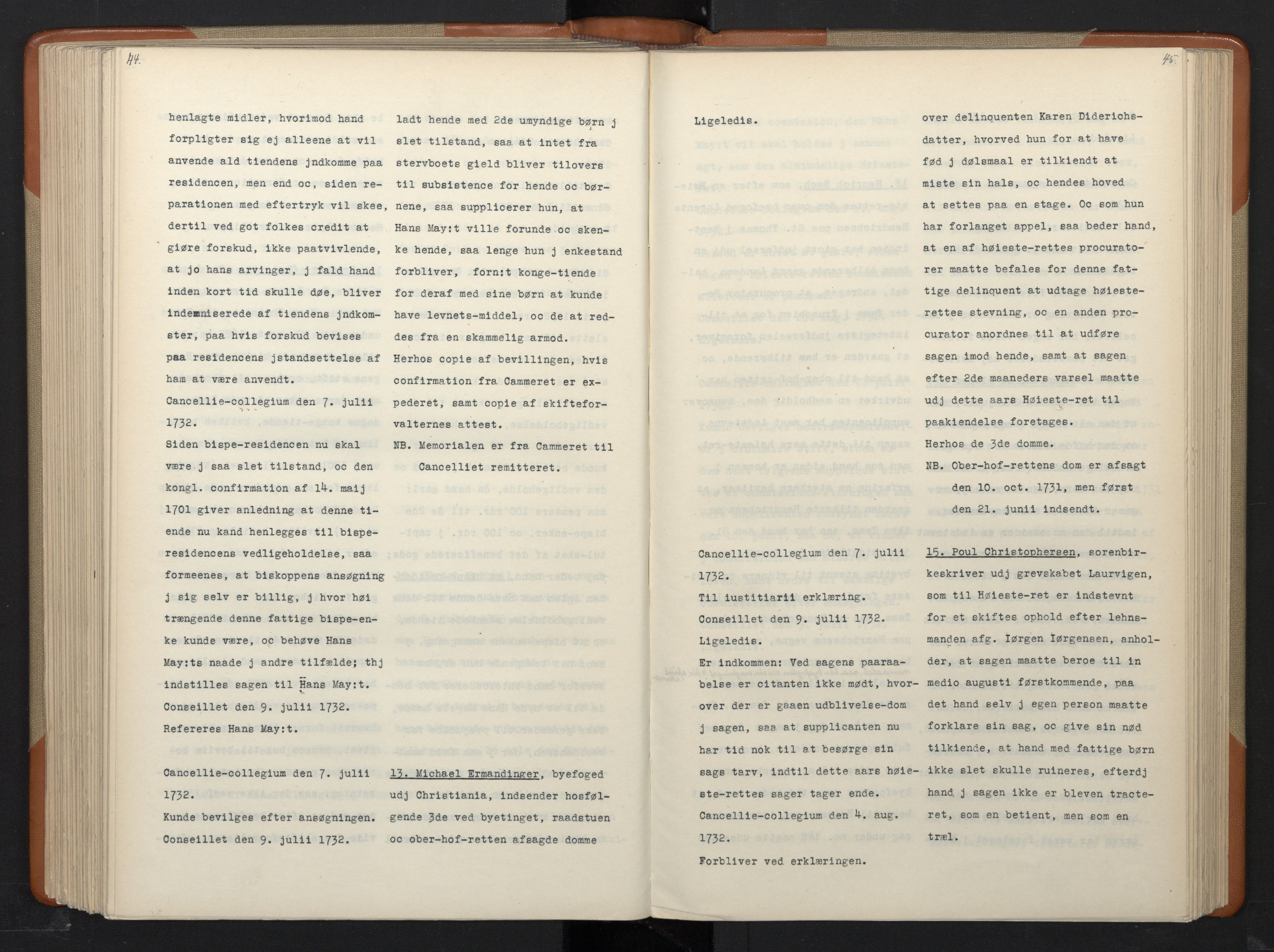Avskriftsamlingen, RA/EA-4022/F/Fa/L0095: Supplikker, 1732, p. 248