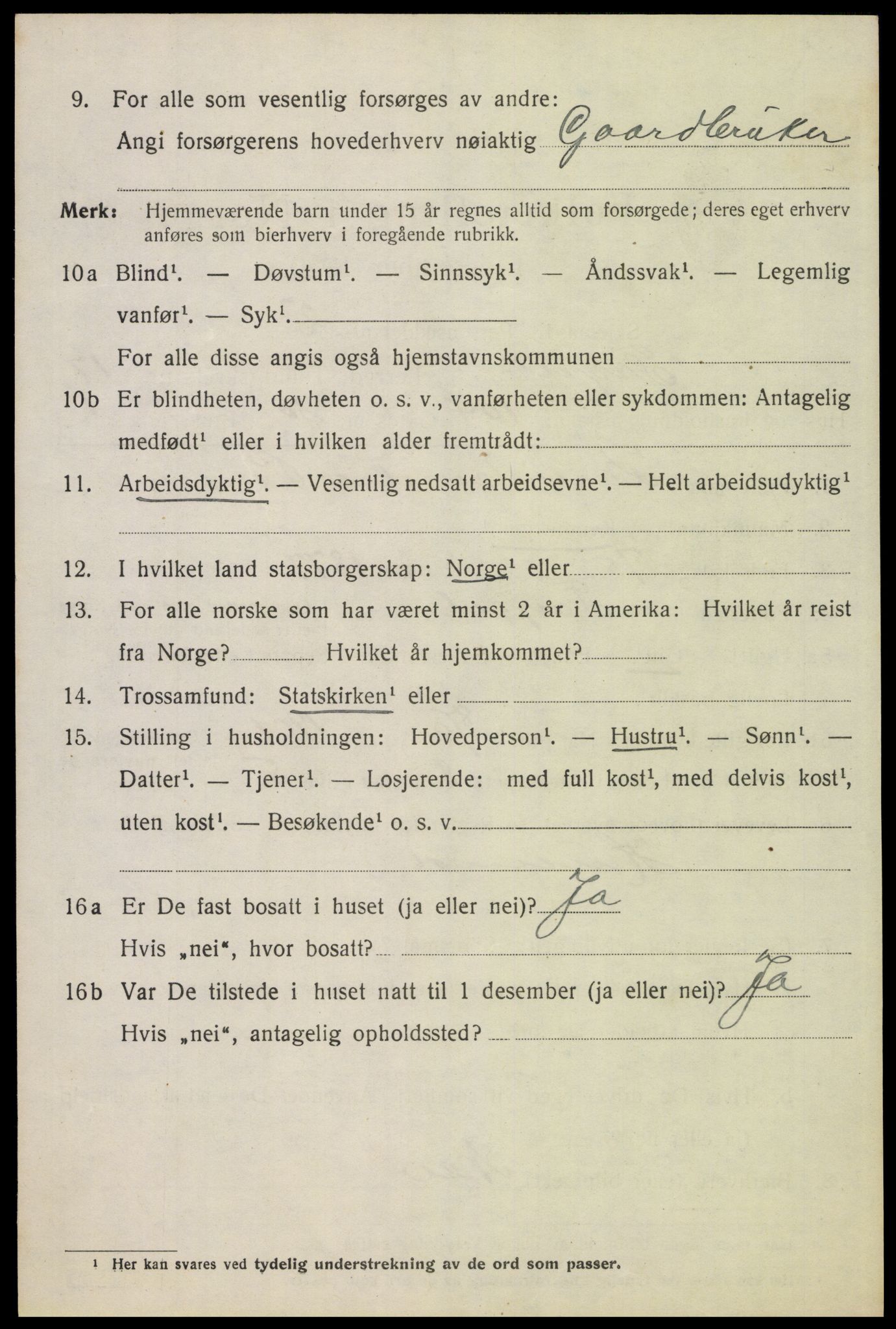 SAH, 1920 census for Trysil, 1920, p. 11386
