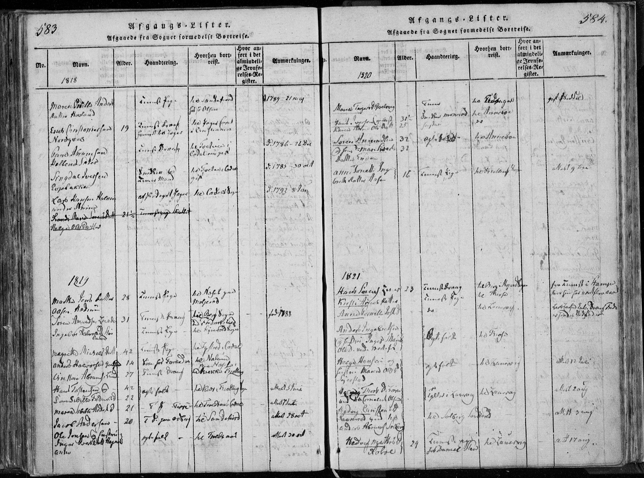Hedrum kirkebøker, SAKO/A-344/F/Fa/L0004: Parish register (official) no. I 4, 1817-1835, p. 583-584