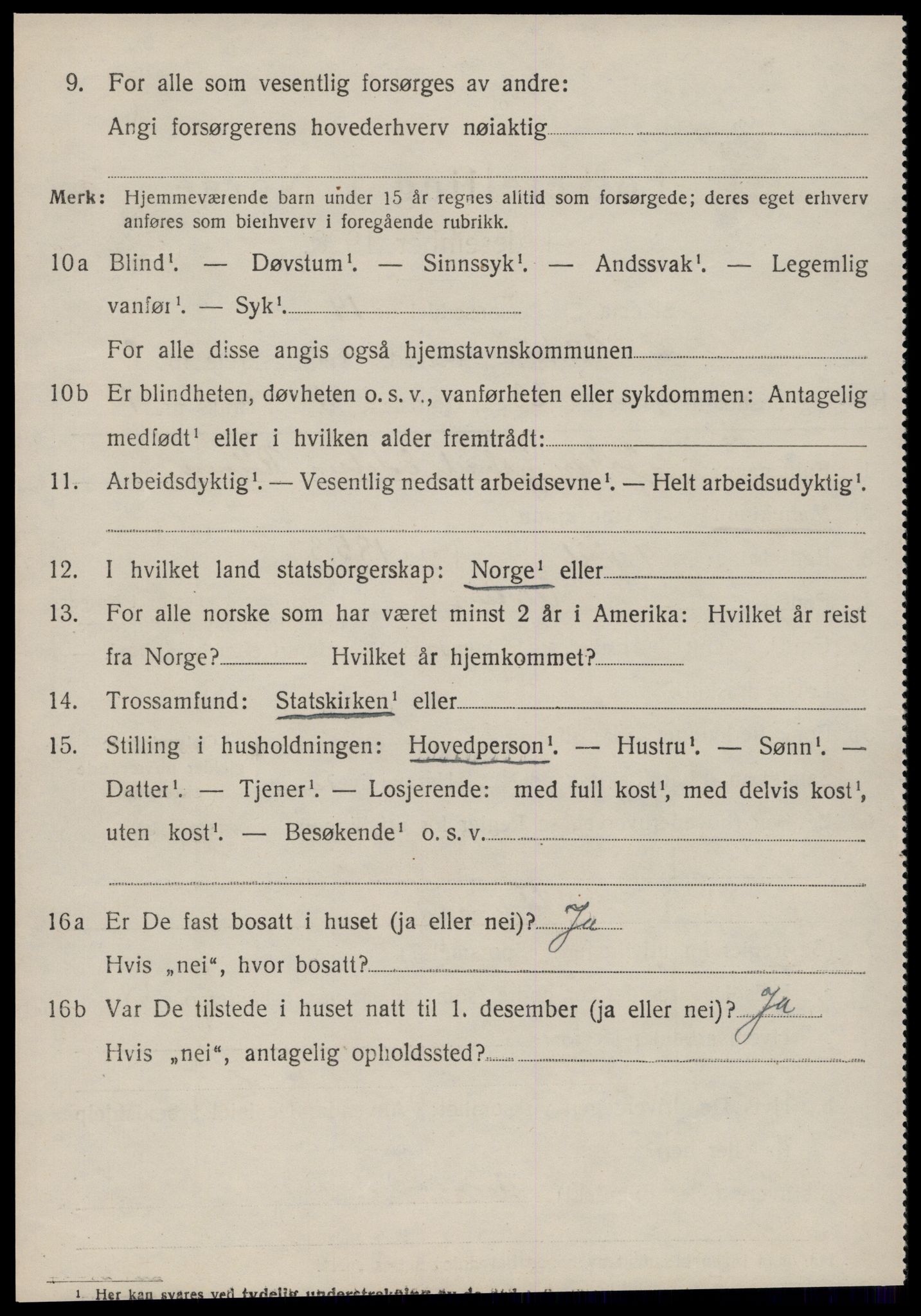 SAT, 1920 census for Ulstein, 1920, p. 4979