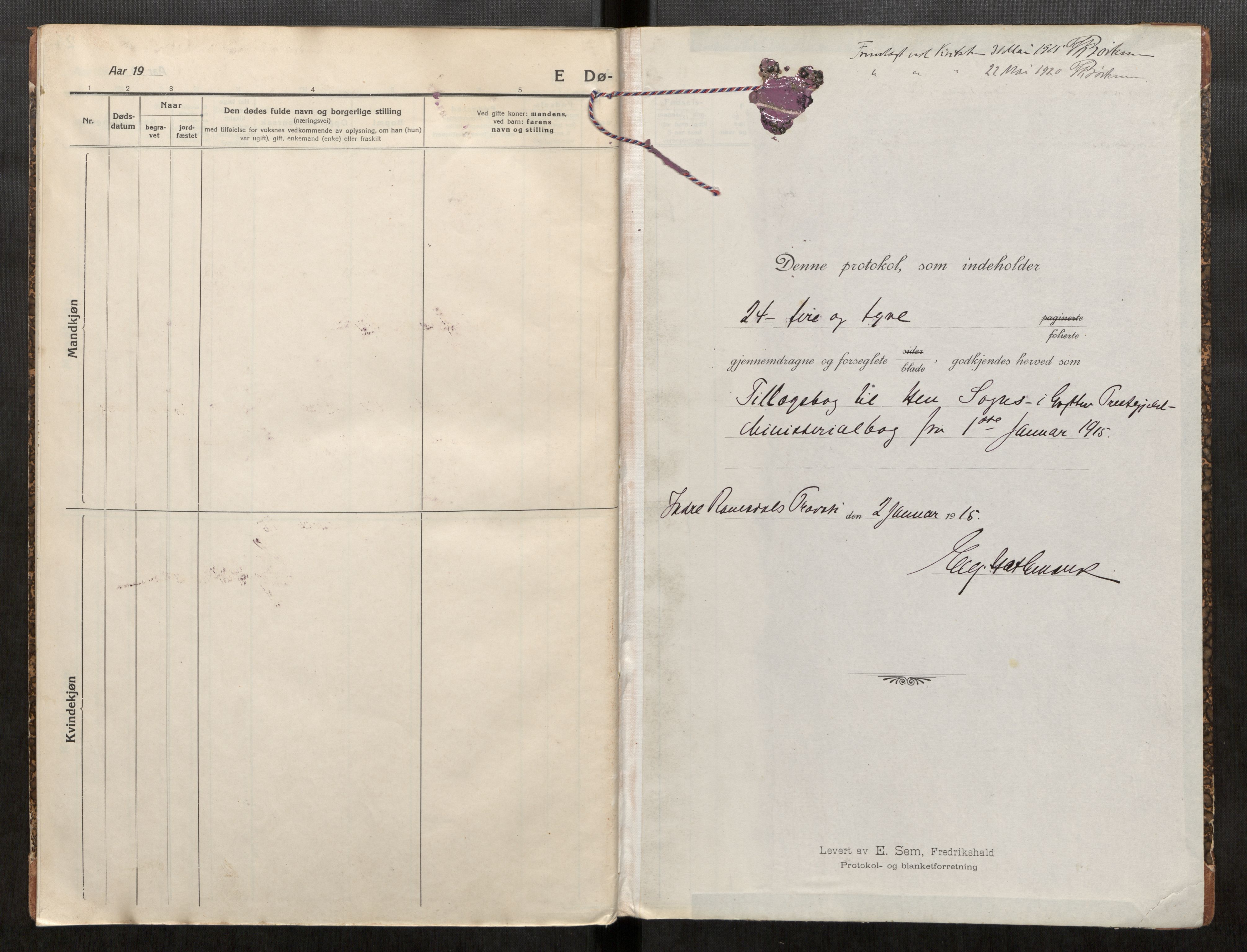 Ministerialprotokoller, klokkerbøker og fødselsregistre - Møre og Romsdal, SAT/A-1454/545/L0595: Parish register (official) no. 545A05, 1915-1921