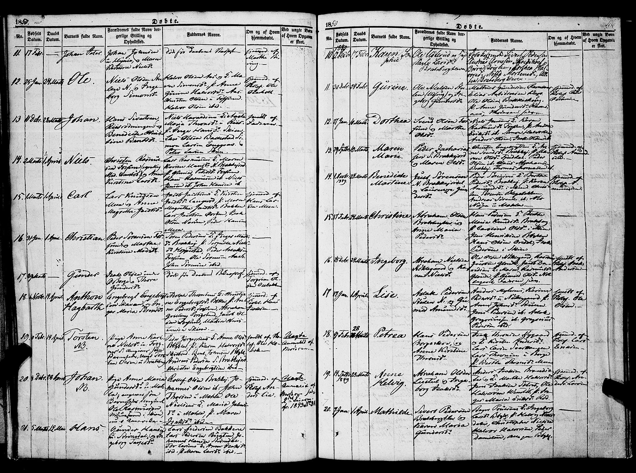 Gjerpen kirkebøker, AV/SAKO-A-265/F/Fa/L0007a: Parish register (official) no. I 7A, 1834-1857, p. 116