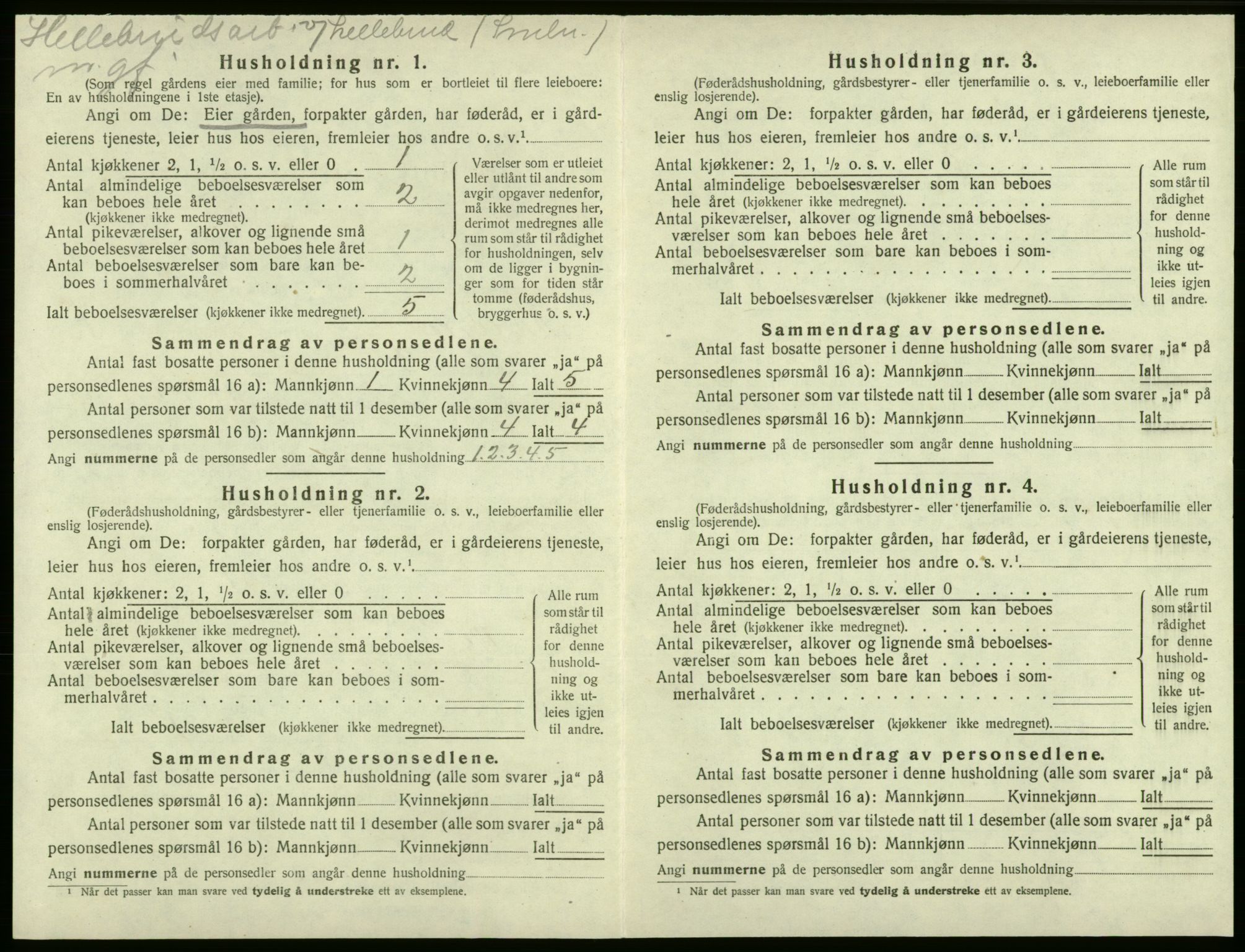 SAB, 1920 census for Kvam, 1920, p. 561