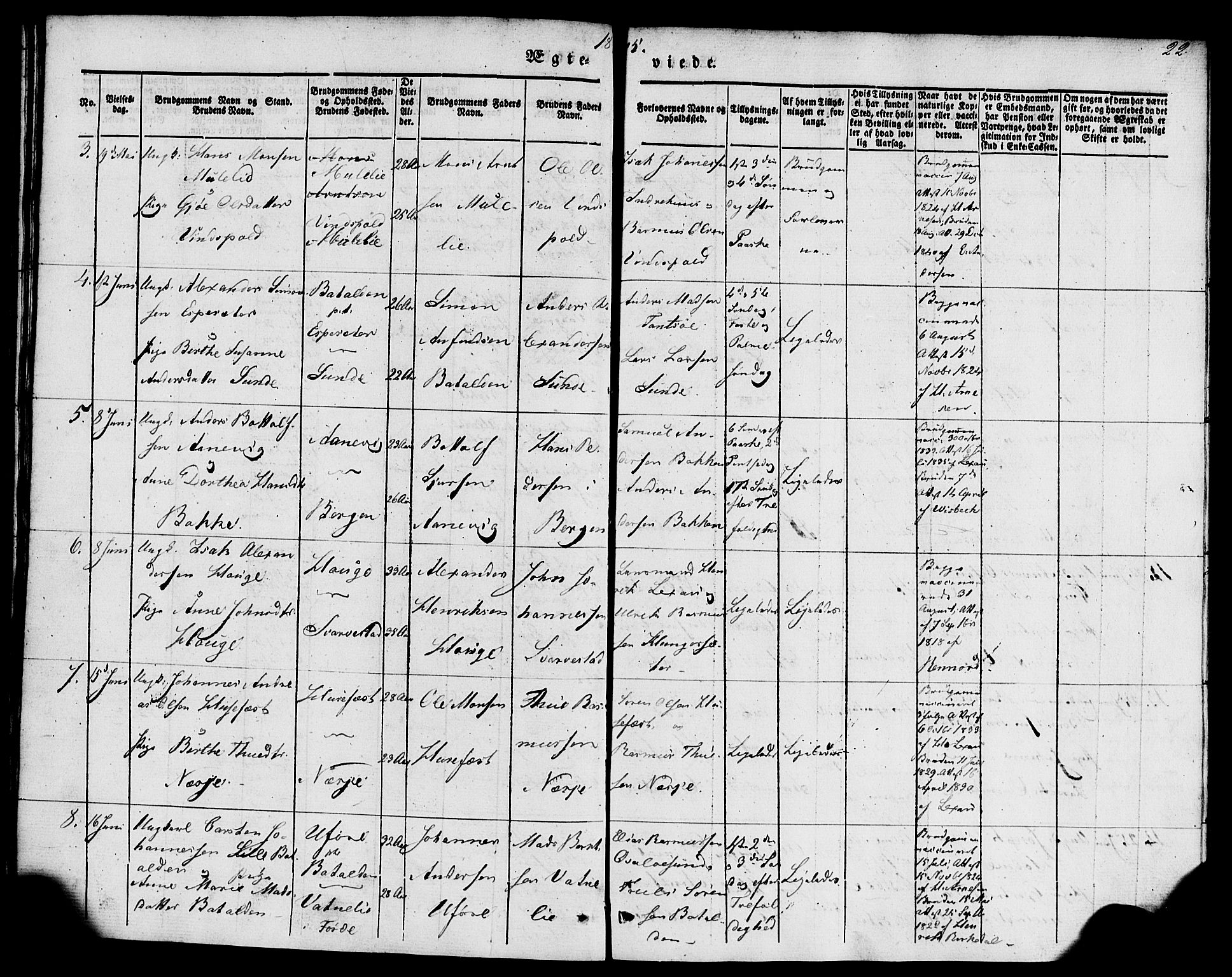 Kinn sokneprestembete, AV/SAB-A-80801/H/Haa/Haaa/L0009: Parish register (official) no. A 9, 1841-1852, p. 22