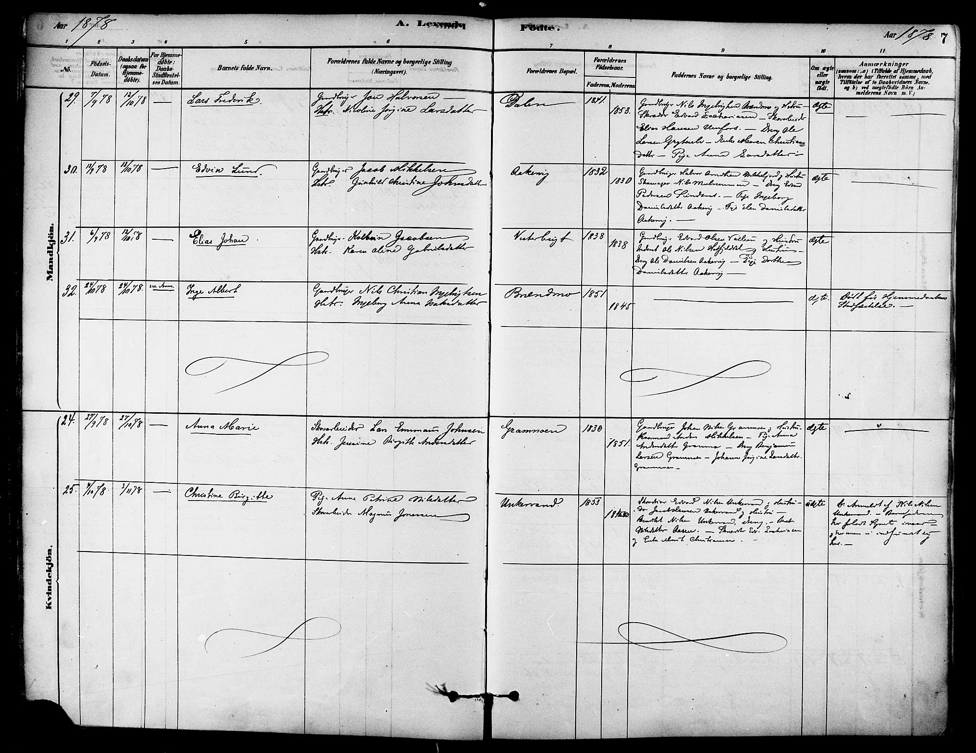 Ministerialprotokoller, klokkerbøker og fødselsregistre - Nordland, AV/SAT-A-1459/823/L0325: Parish register (official) no. 823A02, 1878-1898, p. 7