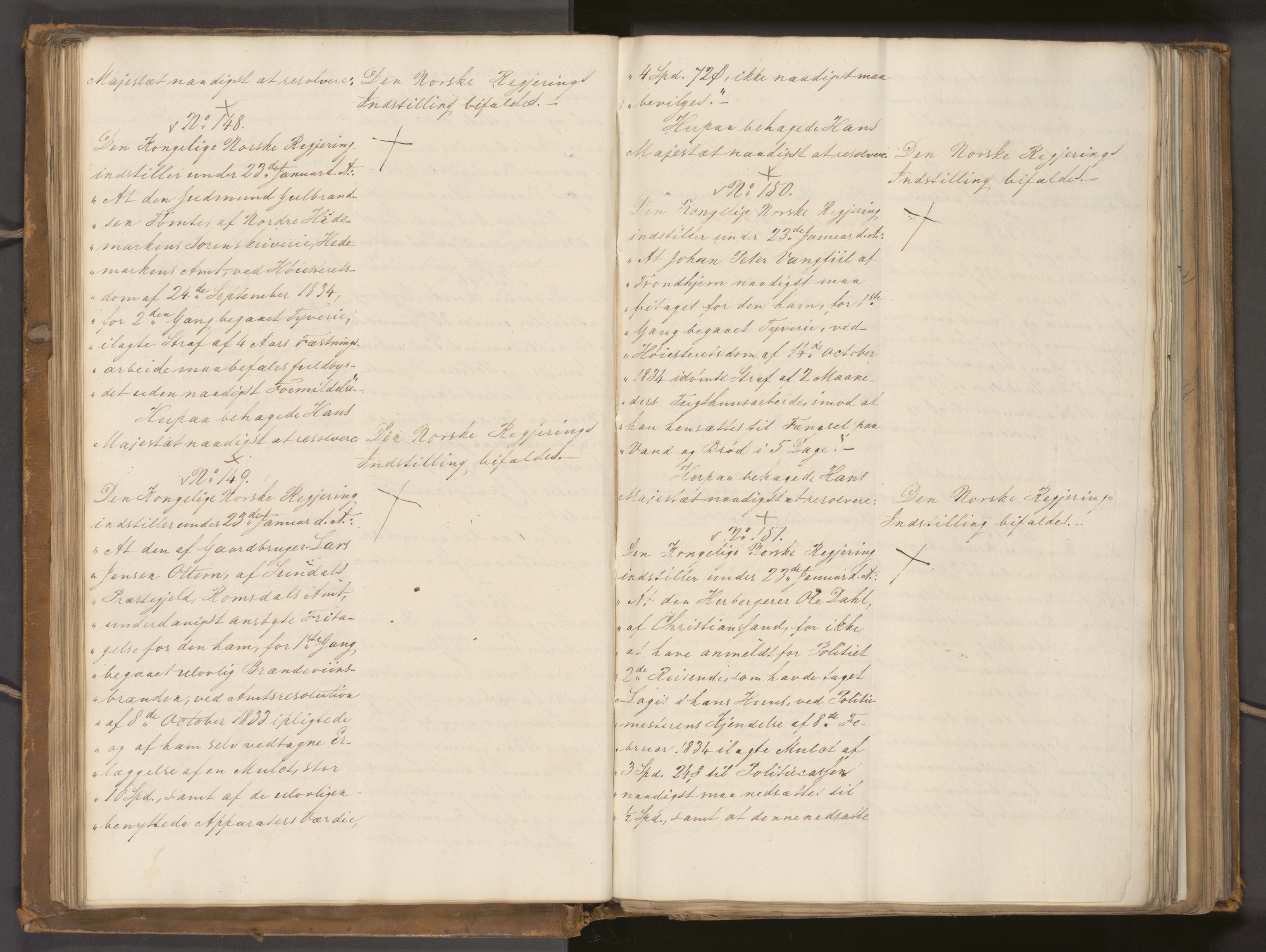 Statsrådssekretariatet, AV/RA-S-1001/A/Ab/L0040: Kgl. res. nr. 1-568, 1. halvår, 1835