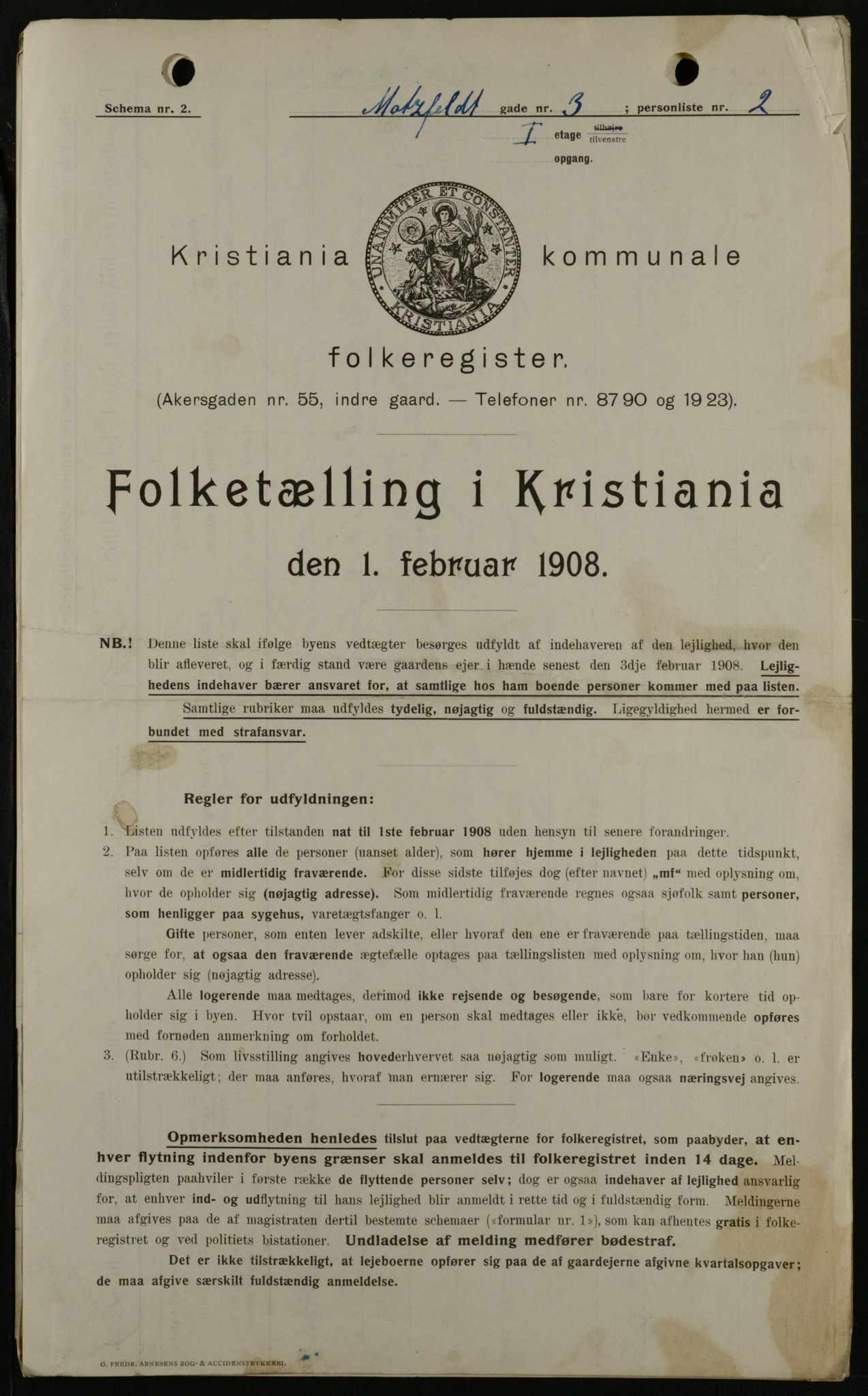 OBA, Municipal Census 1908 for Kristiania, 1908, p. 59087