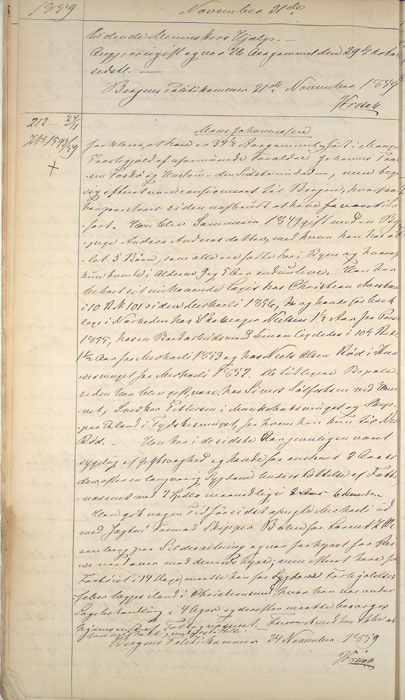 Bergen politikammer / politidistrikt, AV/SAB-A-60401/I/Ic, 1859-1863