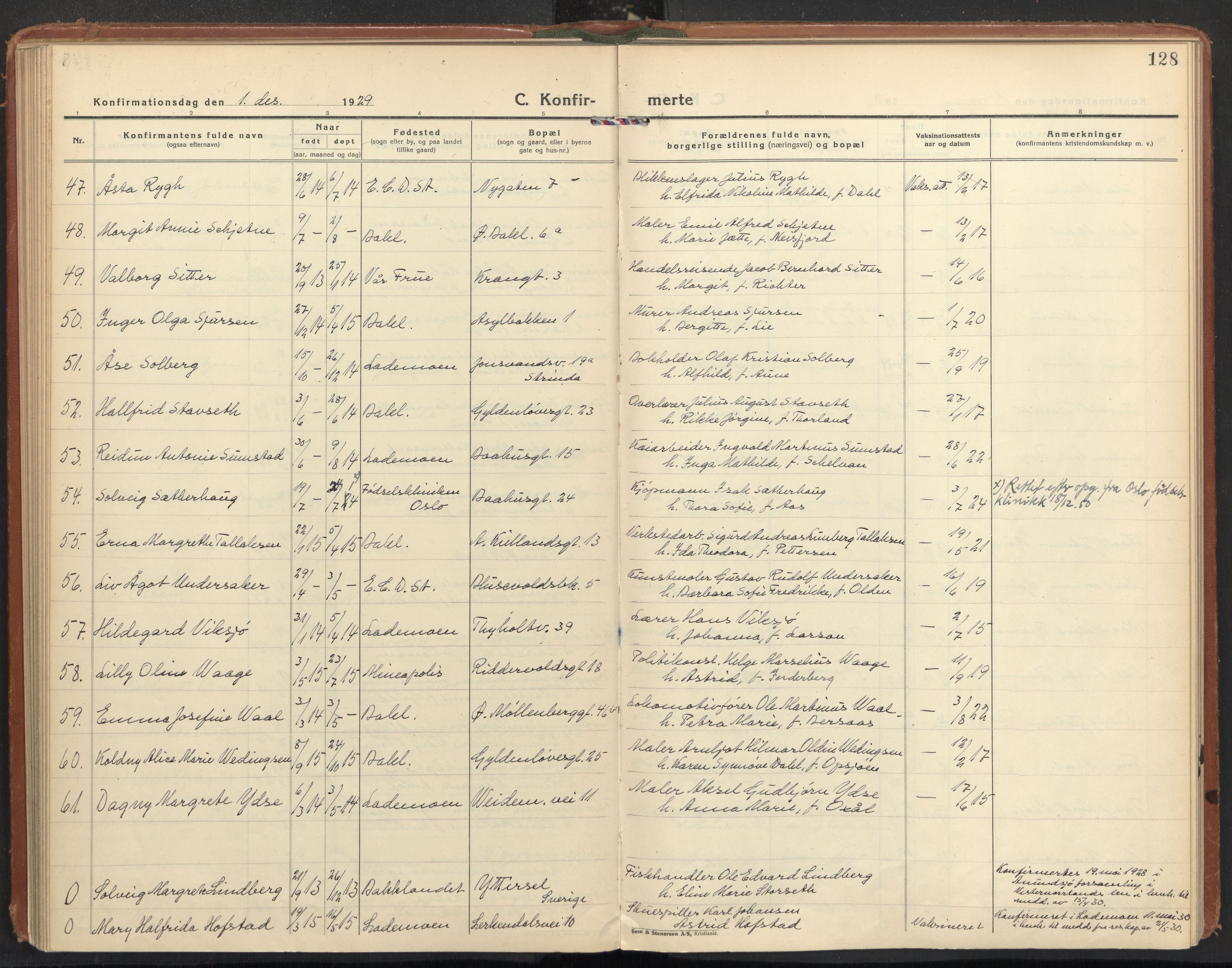 Ministerialprotokoller, klokkerbøker og fødselsregistre - Sør-Trøndelag, SAT/A-1456/604/L0208: Parish register (official) no. 604A28, 1923-1937, p. 128