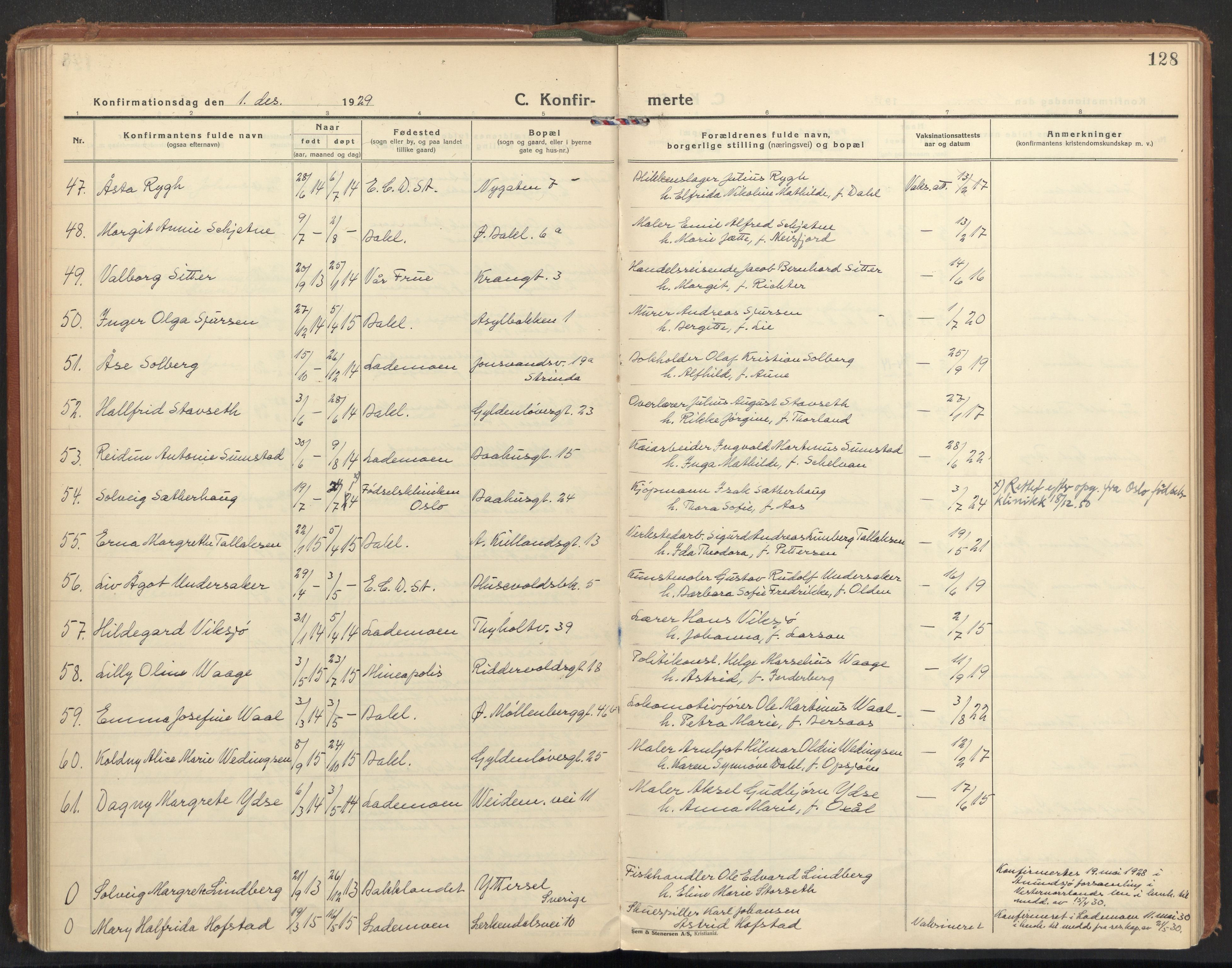 Ministerialprotokoller, klokkerbøker og fødselsregistre - Sør-Trøndelag, AV/SAT-A-1456/604/L0208: Parish register (official) no. 604A28, 1923-1937, p. 128